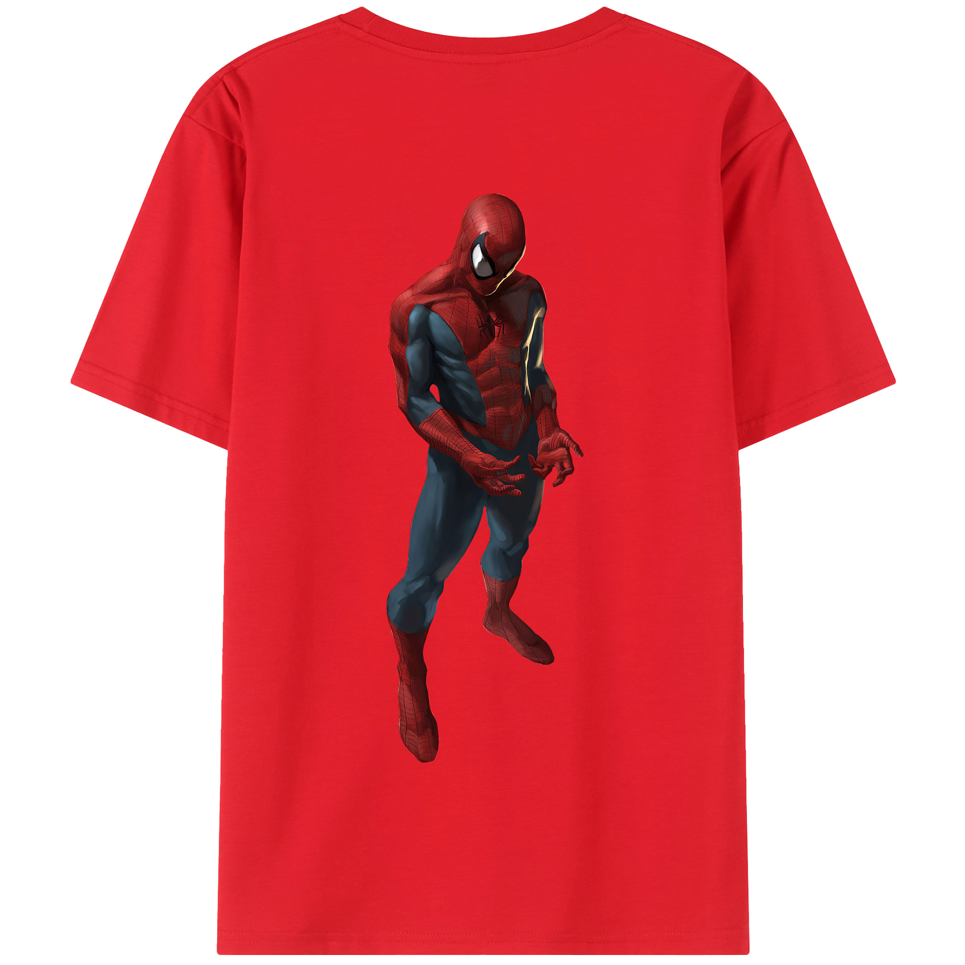 Spider Man スパイダーマン 綿100％半袖Tシャツ（背面プリント）