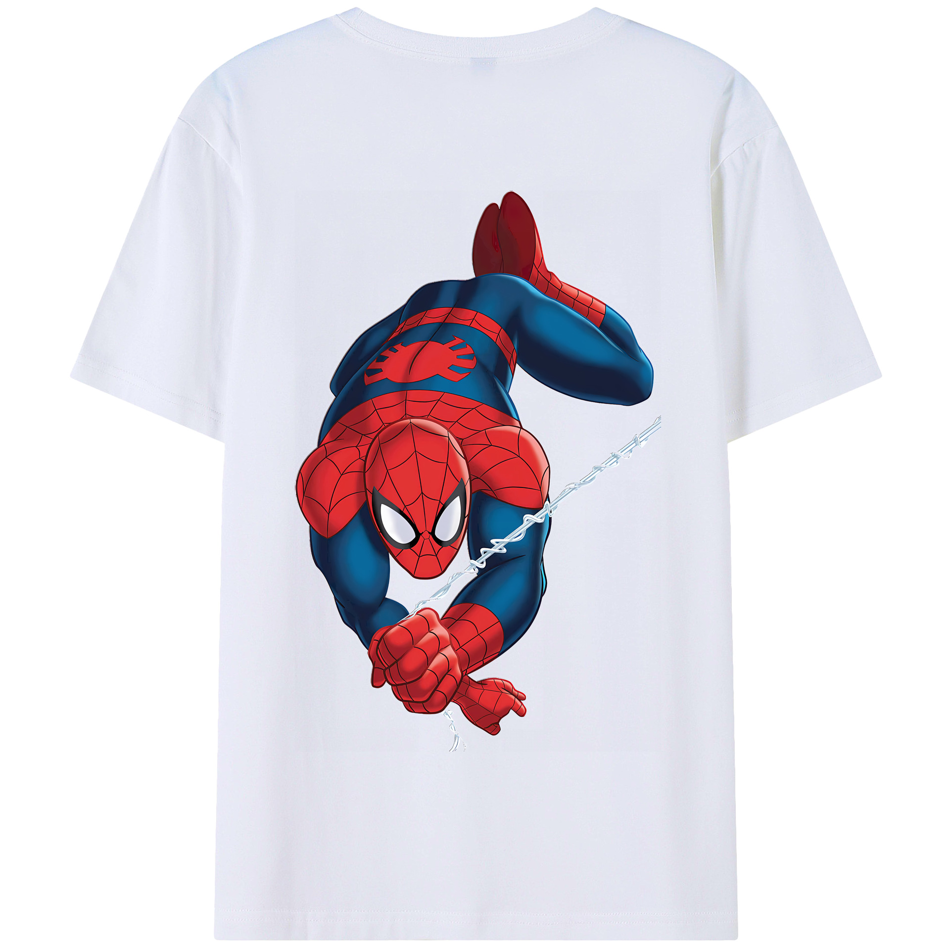（画像用） Spider Man スパイダーマン 綿100％半袖Tシャツ（背面プリント）