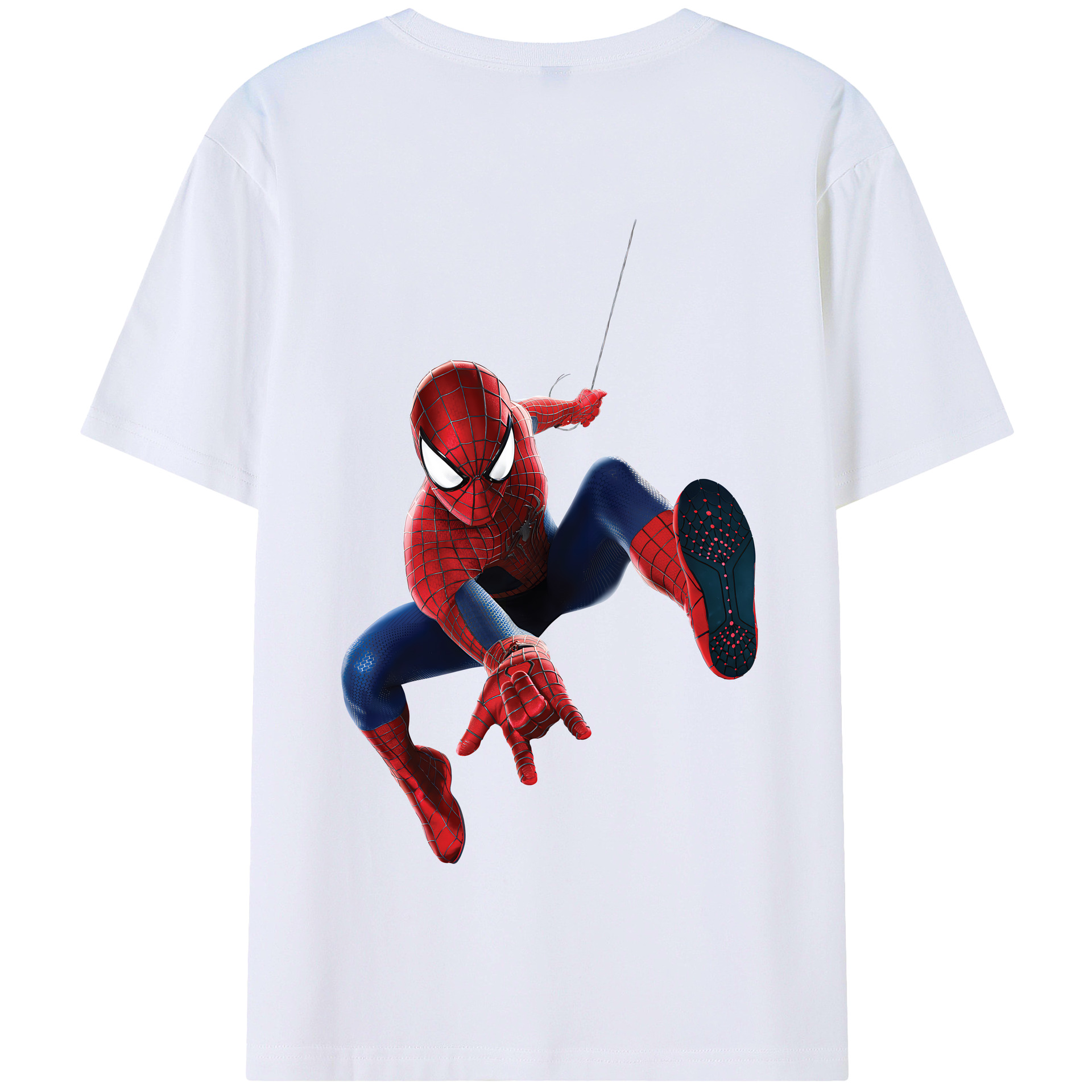 （画像用） Spider Man スパイダーマン 綿100％半袖Tシャツ（背面プリント）