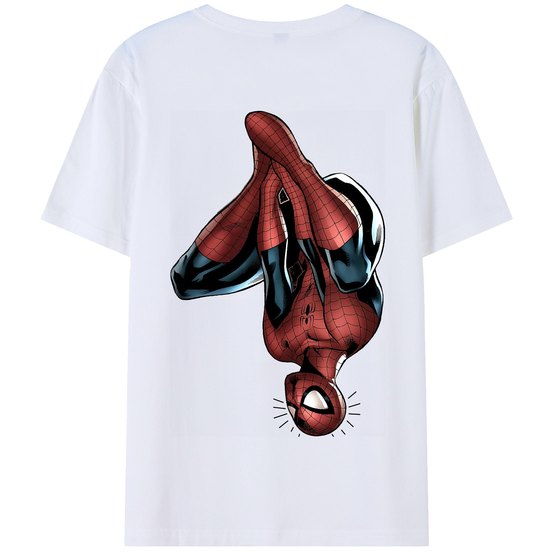（画像用） Spider Man スパイダーマン 綿100％半袖Tシャツ（背面プリント）