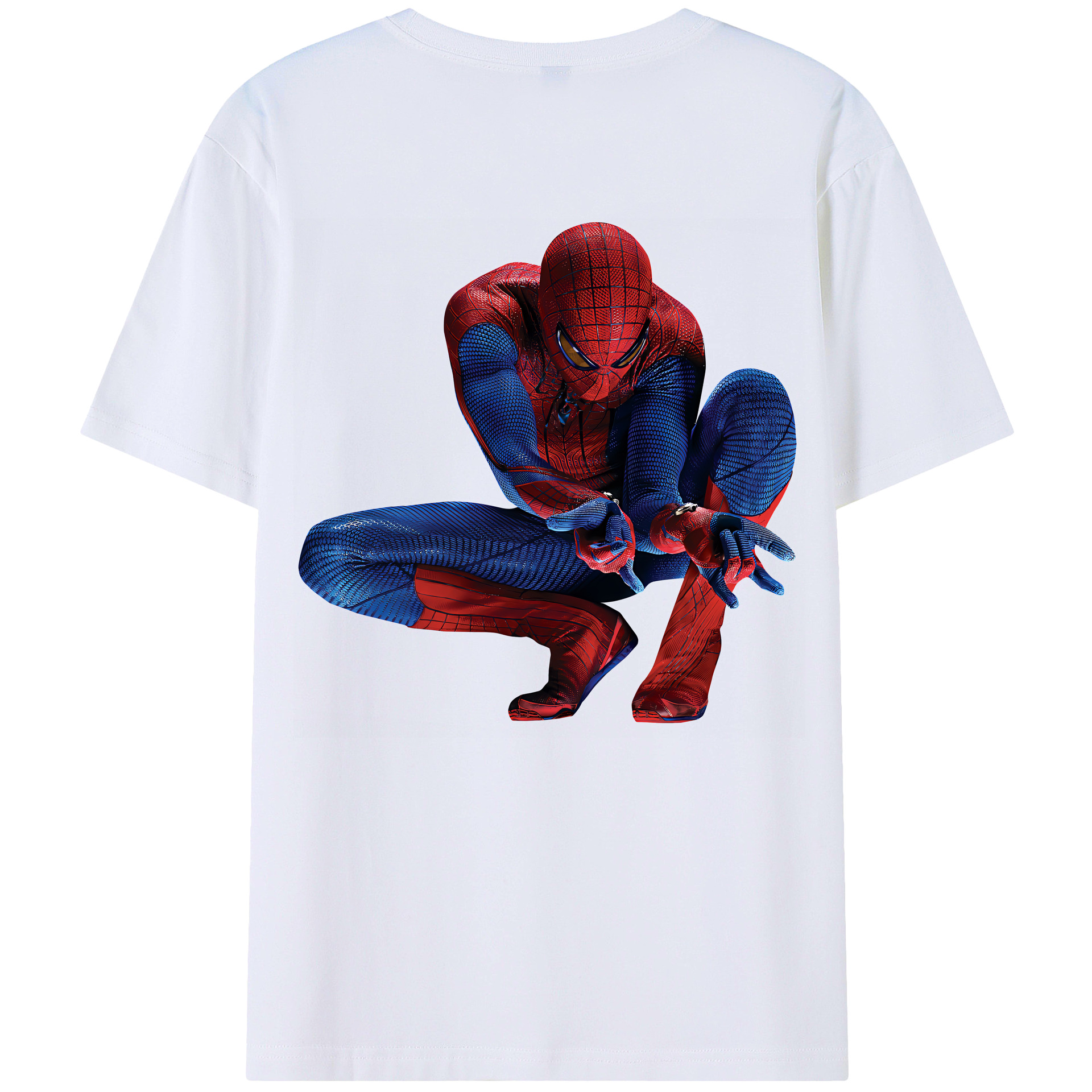 （画像用） Spider Man スパイダーマン 綿100％半袖Tシャツ（背面プリント）