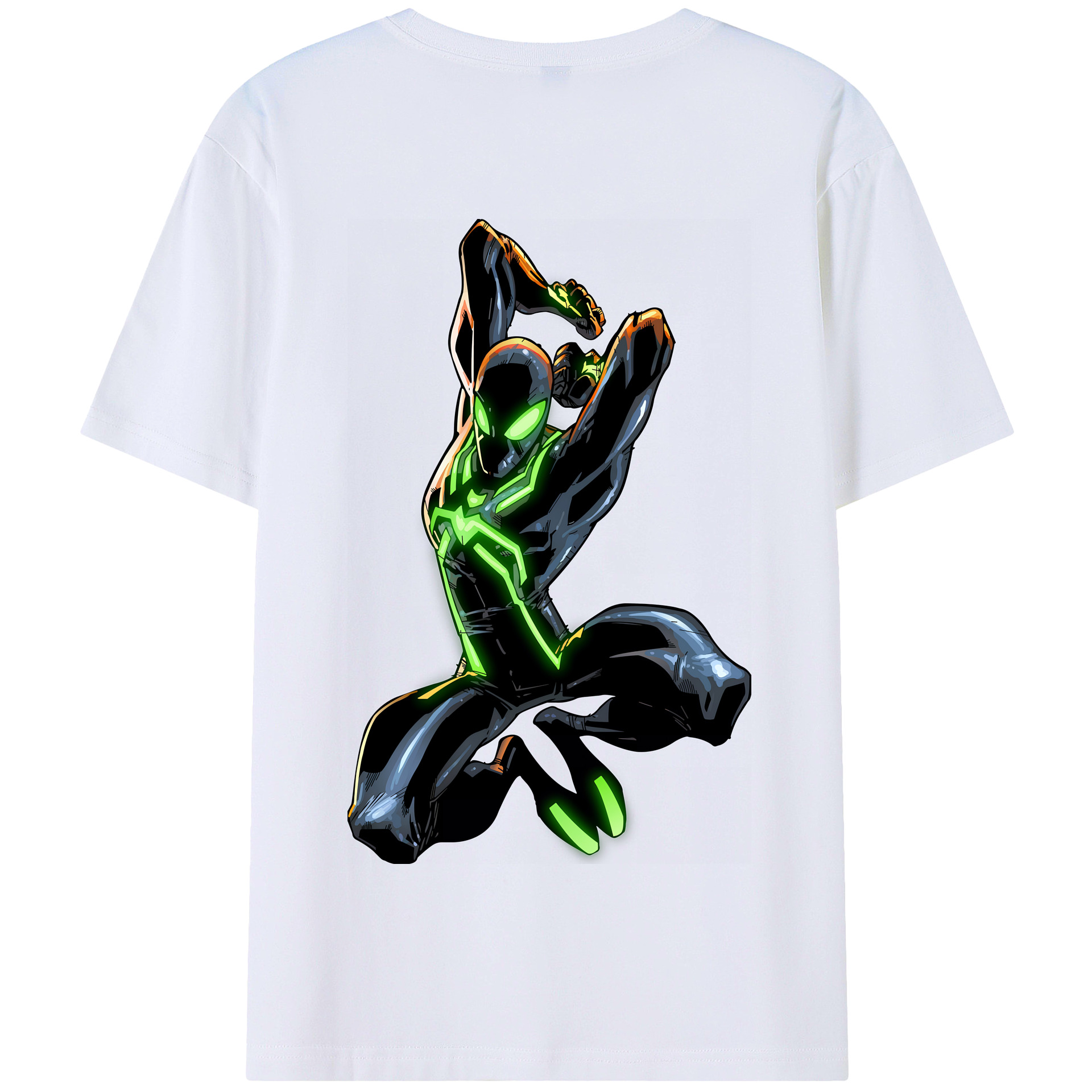（画像用） Spider Man スパイダーマン 綿100％半袖Tシャツ（背面プリント）
