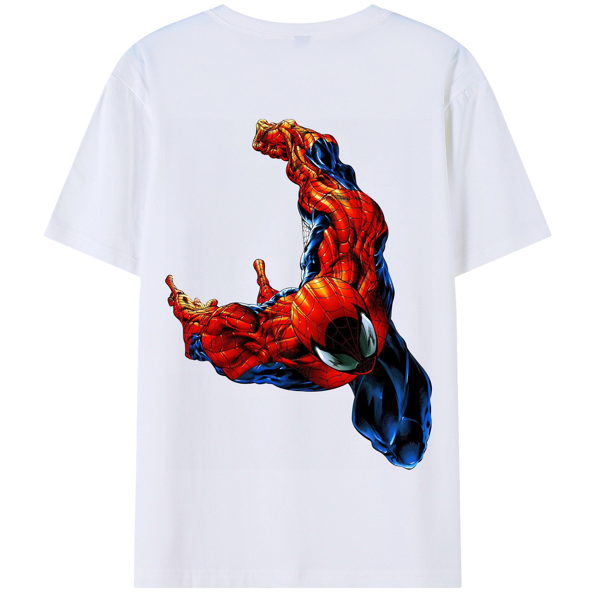 （画像用） Spider Man スパイダーマン 綿100％半袖Tシャツ（背面プリント）