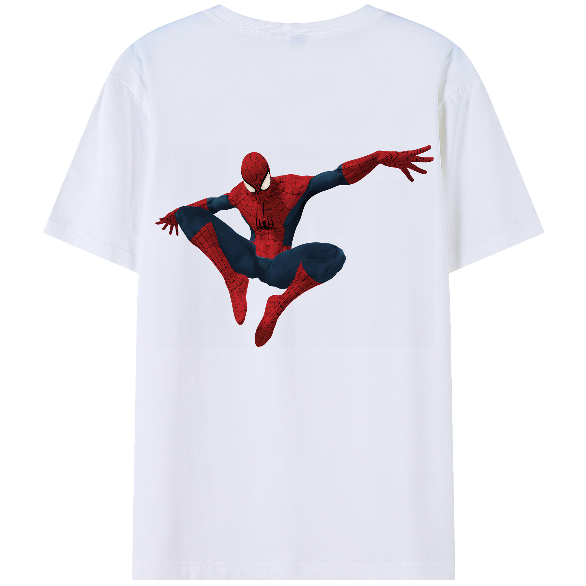 （画像用） Spider Man スパイダーマン 綿100％半袖Tシャツ（背面プリント）