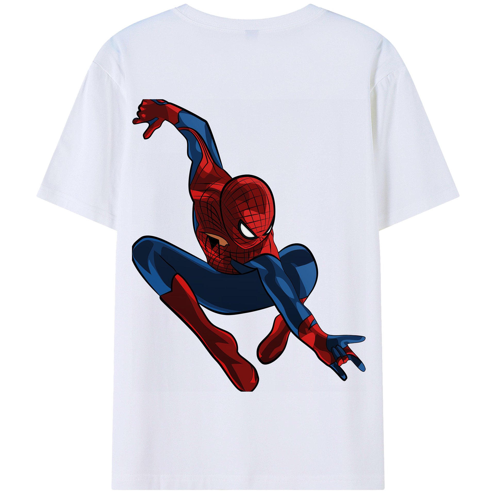 （画像用） Spider Man スパイダーマン 綿100％半袖Tシャツ（背面プリント）