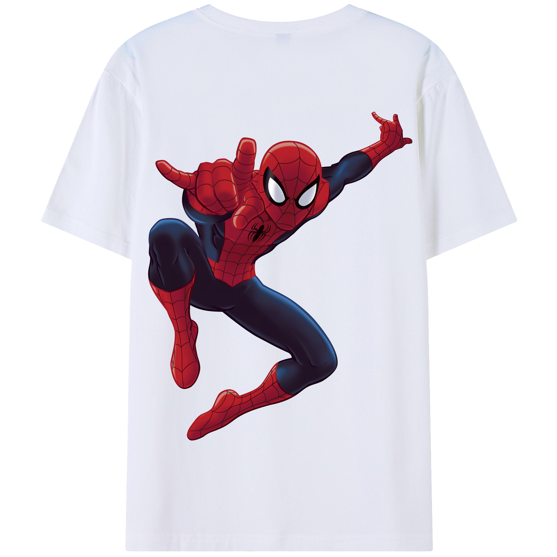（画像用） Spider Man スパイダーマン 綿100％半袖Tシャツ（背面プリント）