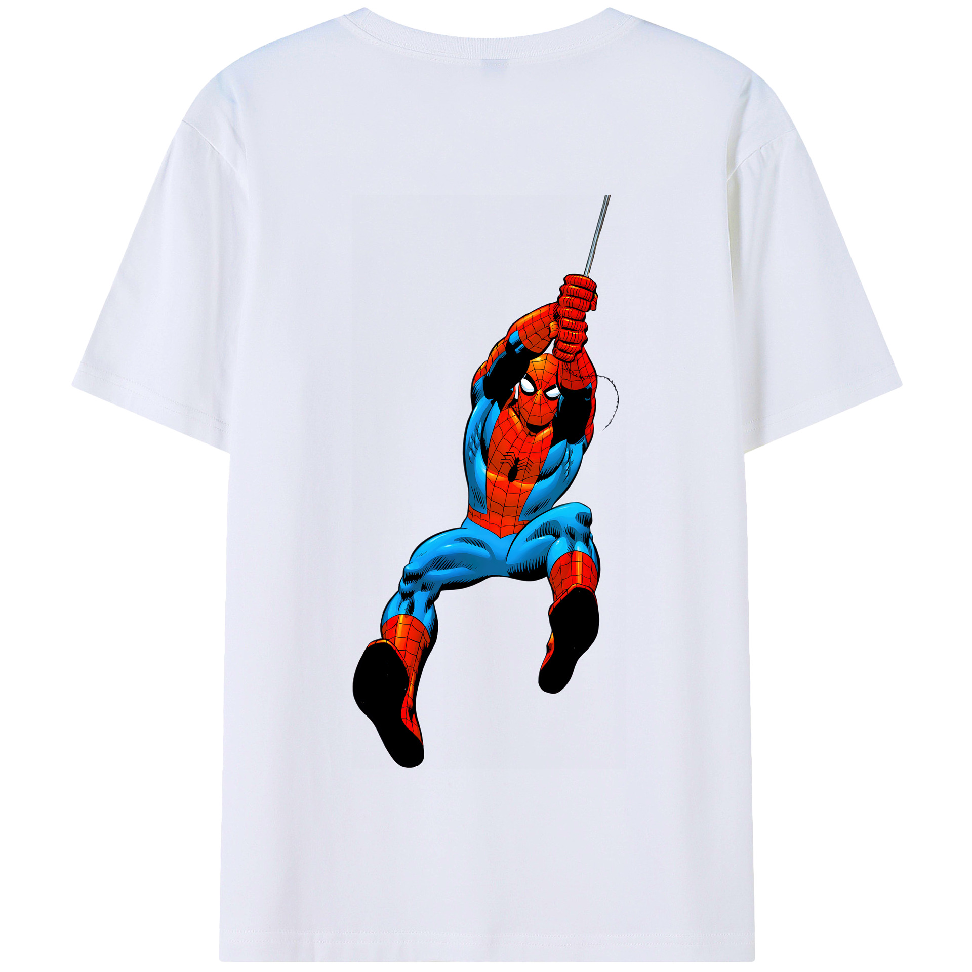 （画像用） Spider Man スパイダーマン 綿100％半袖Tシャツ（背面プリント）