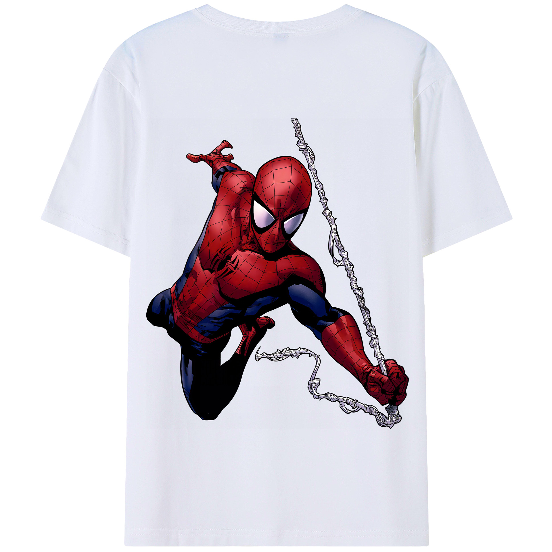 （画像用） Spider Man スパイダーマン 綿100％半袖Tシャツ（背面プリント）