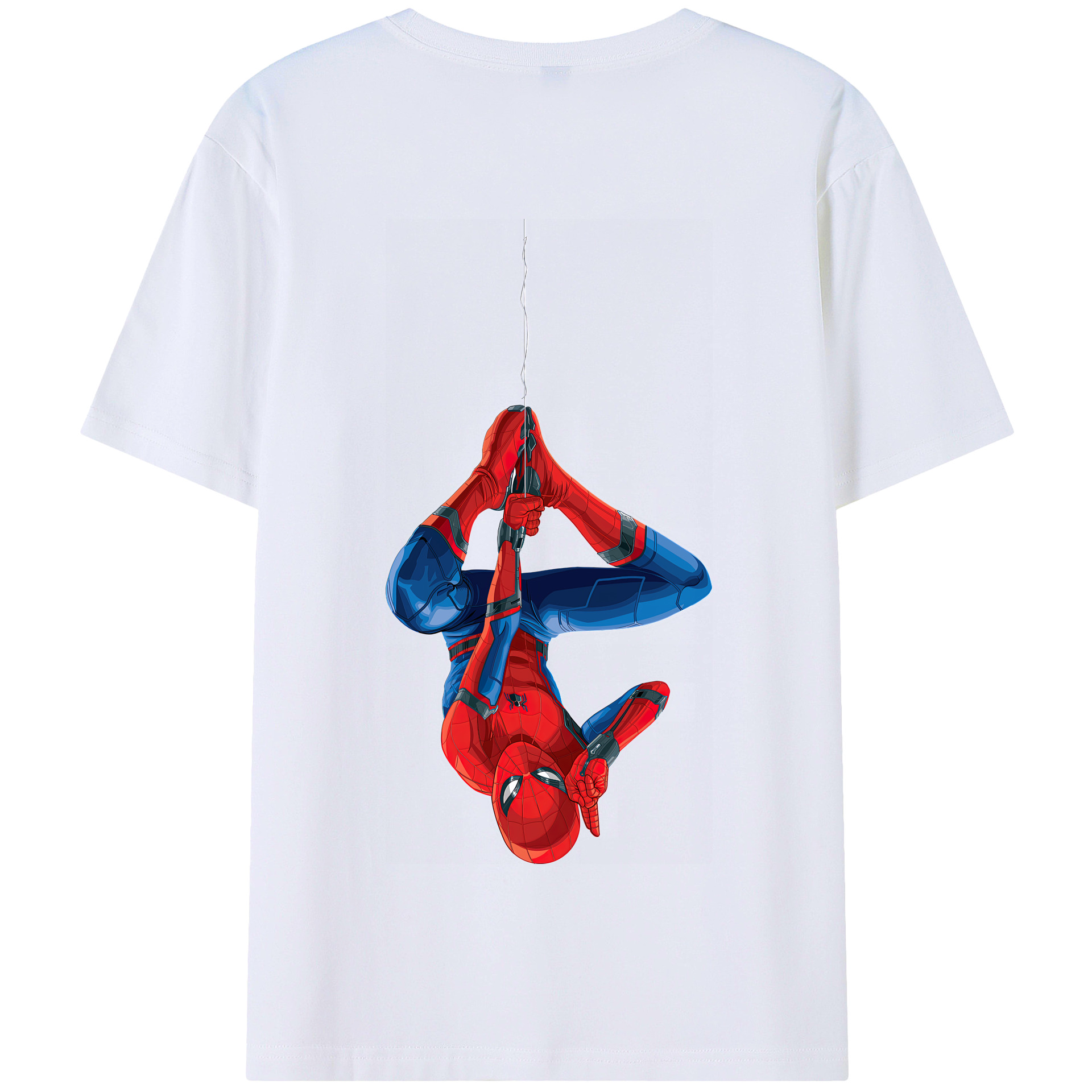 （画像用） Spider Man スパイダーマン 綿100％半袖Tシャツ（背面プリント）