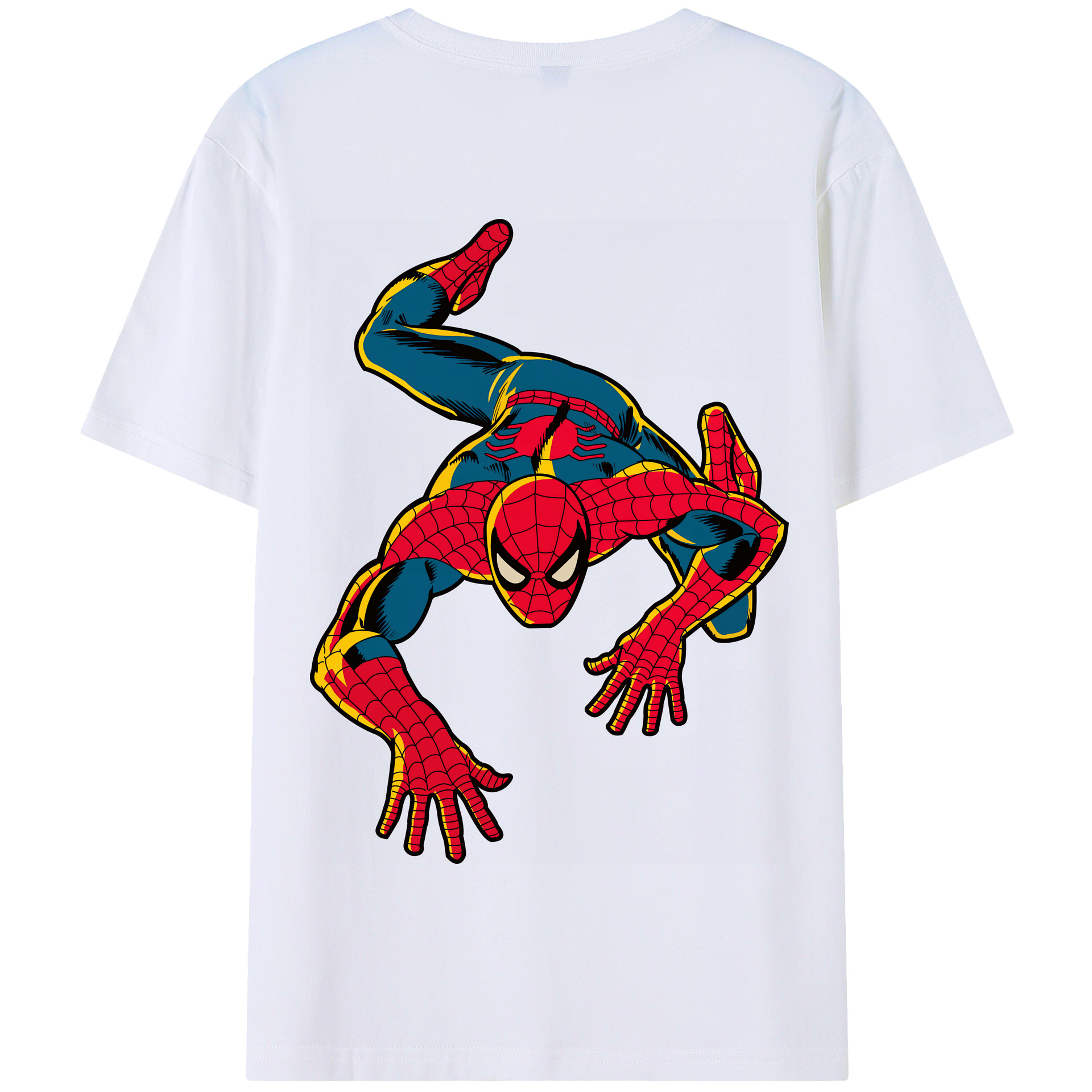 （画像用） Spider Man スパイダーマン 綿100％半袖Tシャツ（背面プリント）