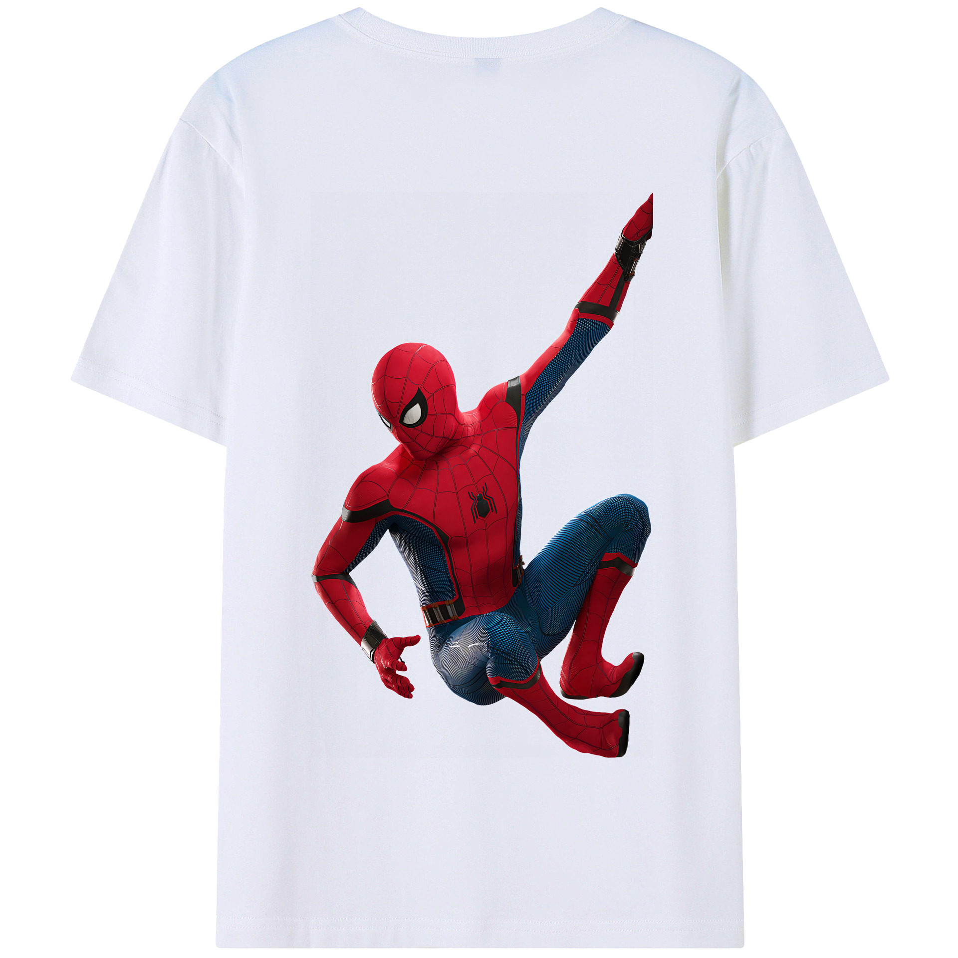 （画像用） Spider Man スパイダーマン 綿100％半袖Tシャツ（背面プリント）