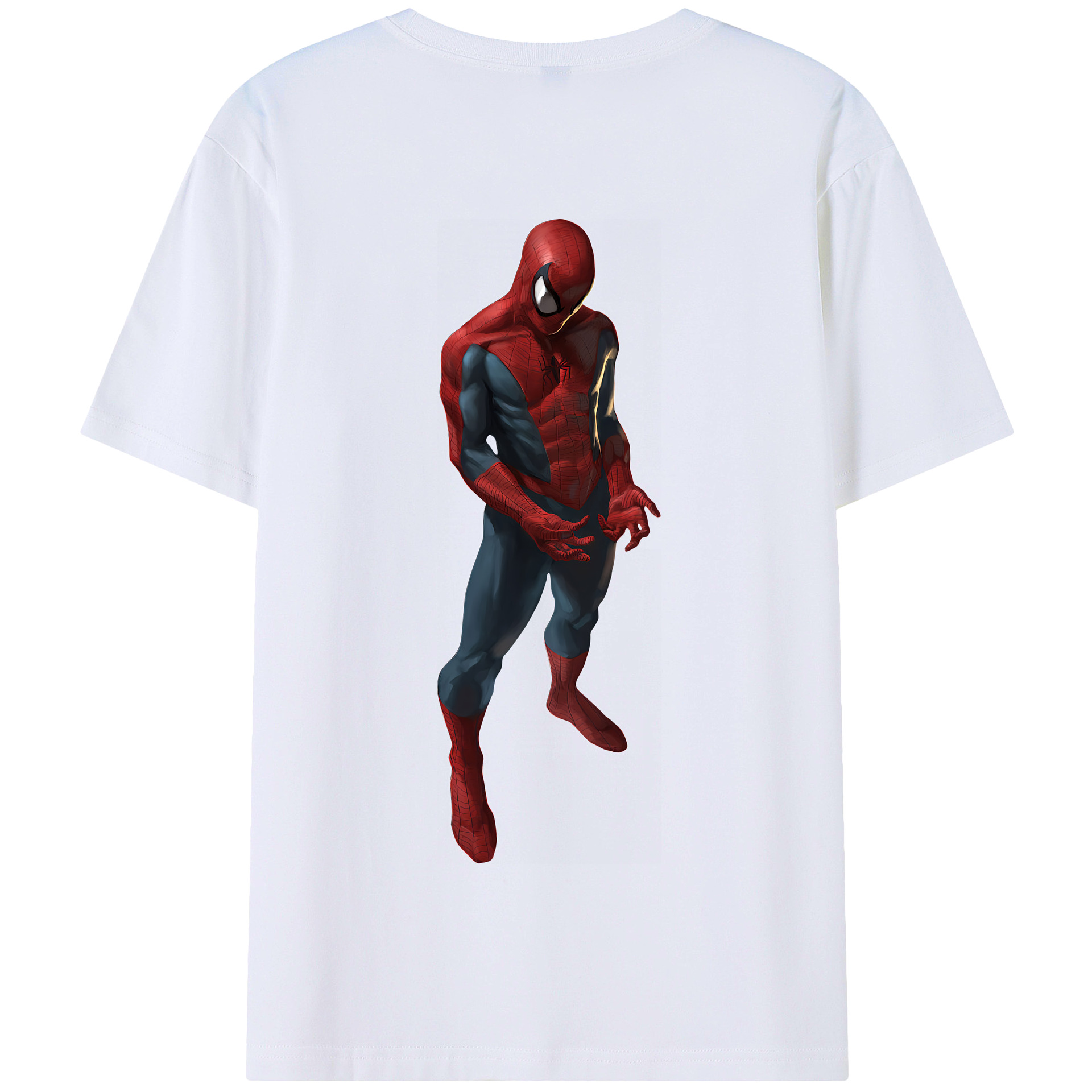 （画像用） Spider Man スパイダーマン 綿100％半袖Tシャツ（背面プリント）