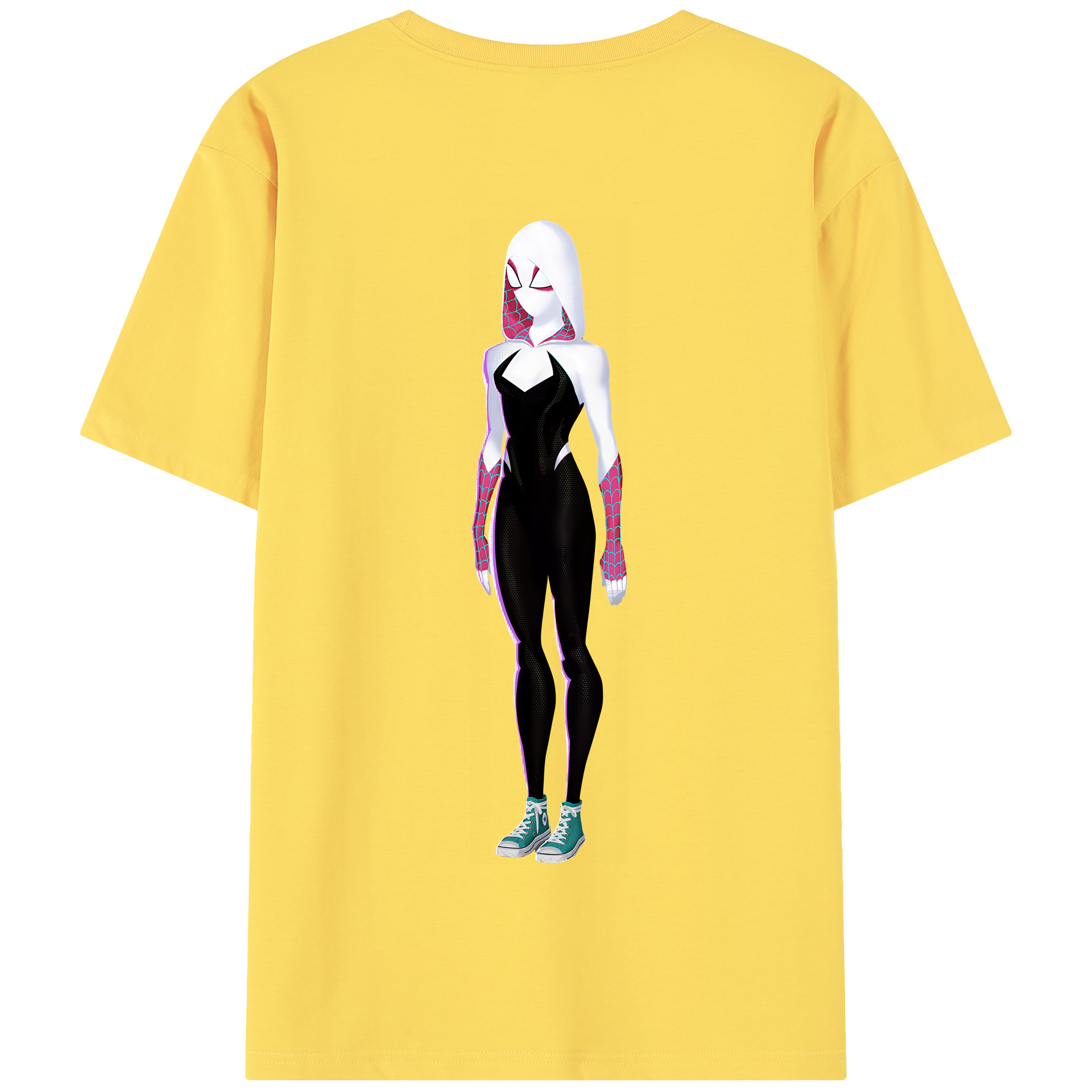 （画像用） Spider Man スパイダーマン 綿100％半袖Tシャツ（背面プリント）