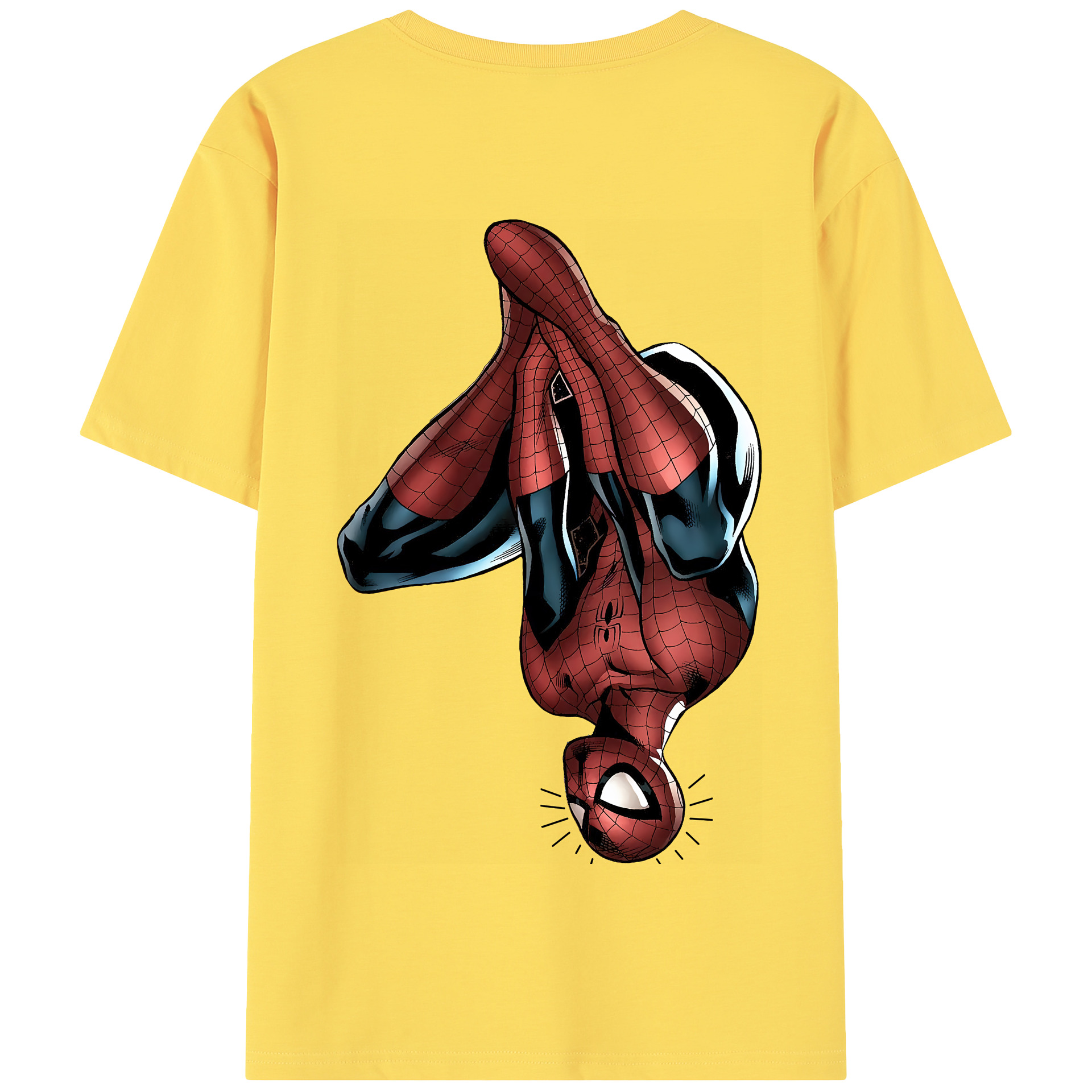 （画像用） Spider Man スパイダーマン 綿100％半袖Tシャツ（背面プリント）