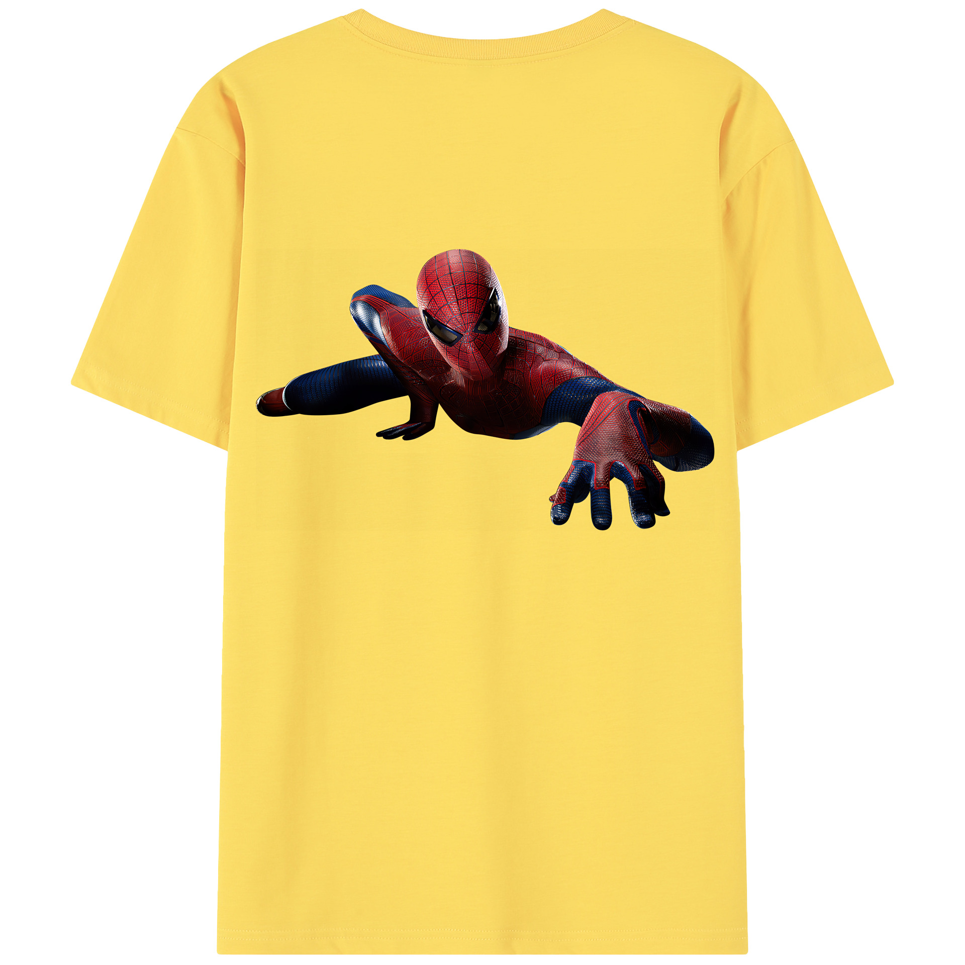 Spider Man スパイダーマン 綿100％半袖Tシャツ（背面プリント）