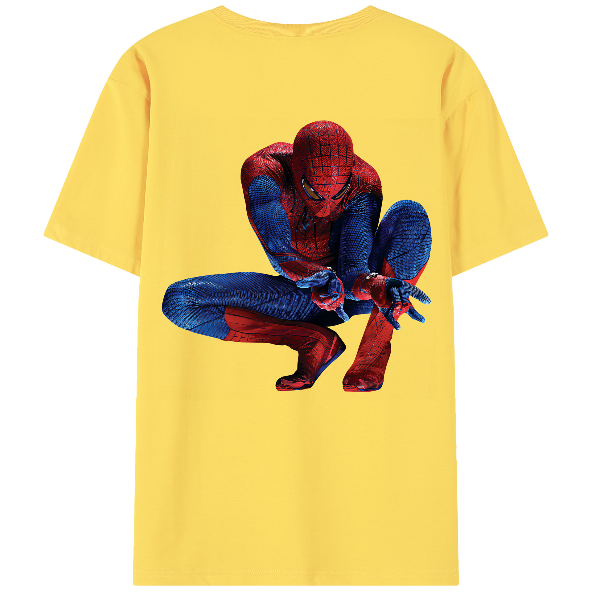 （画像用） Spider Man スパイダーマン 綿100％半袖Tシャツ（背面プリント）