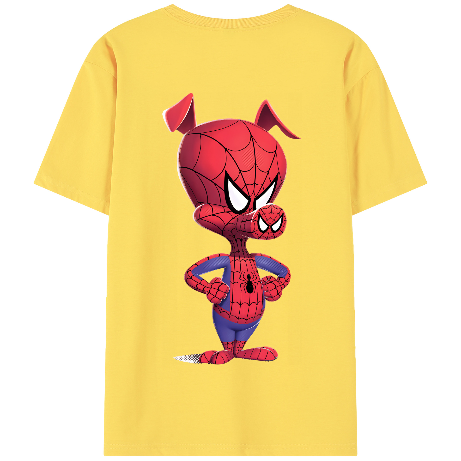 （画像用） Spider Man スパイダーマン 綿100％半袖Tシャツ（背面プリント）