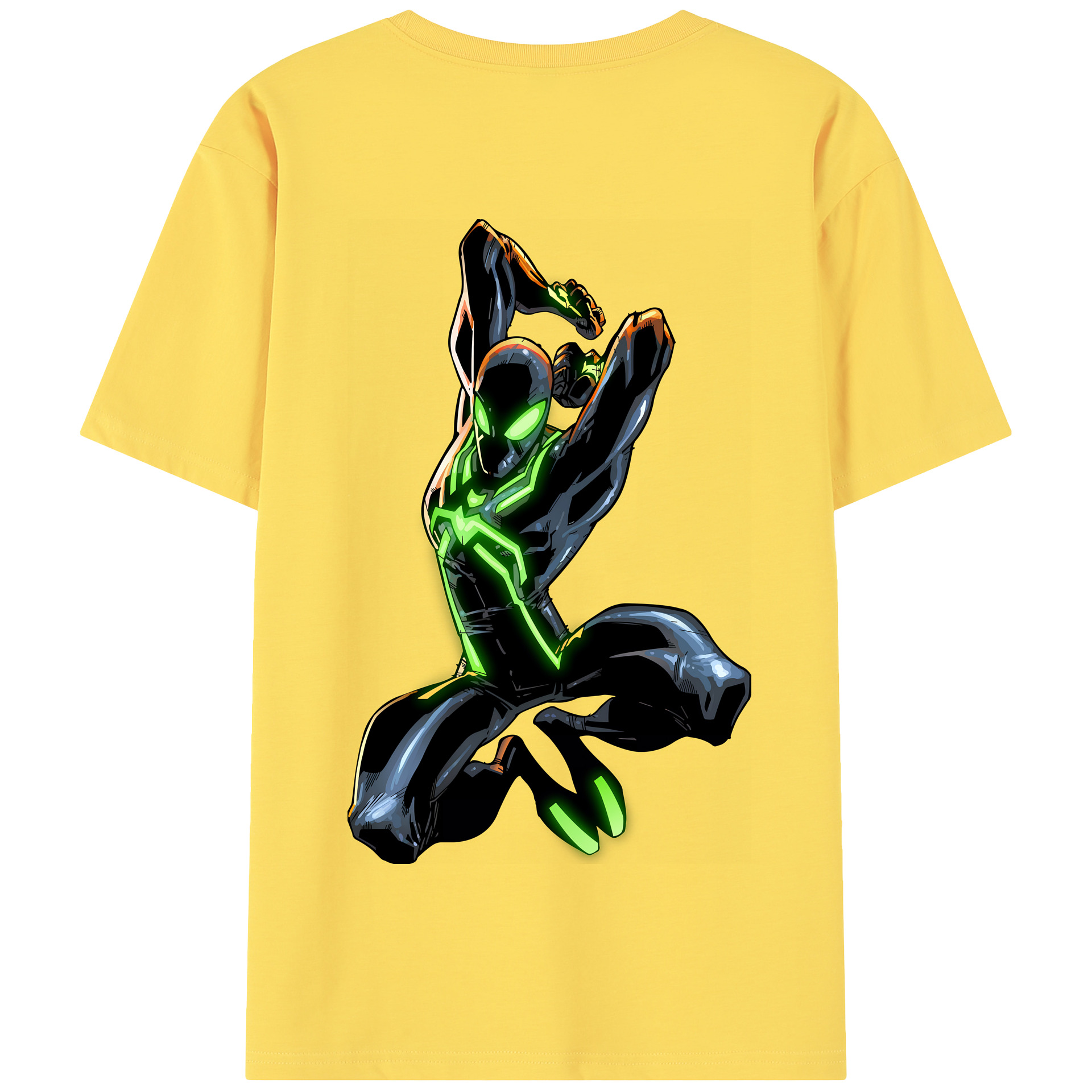 （画像用） Spider Man スパイダーマン 綿100％半袖Tシャツ（背面プリント）