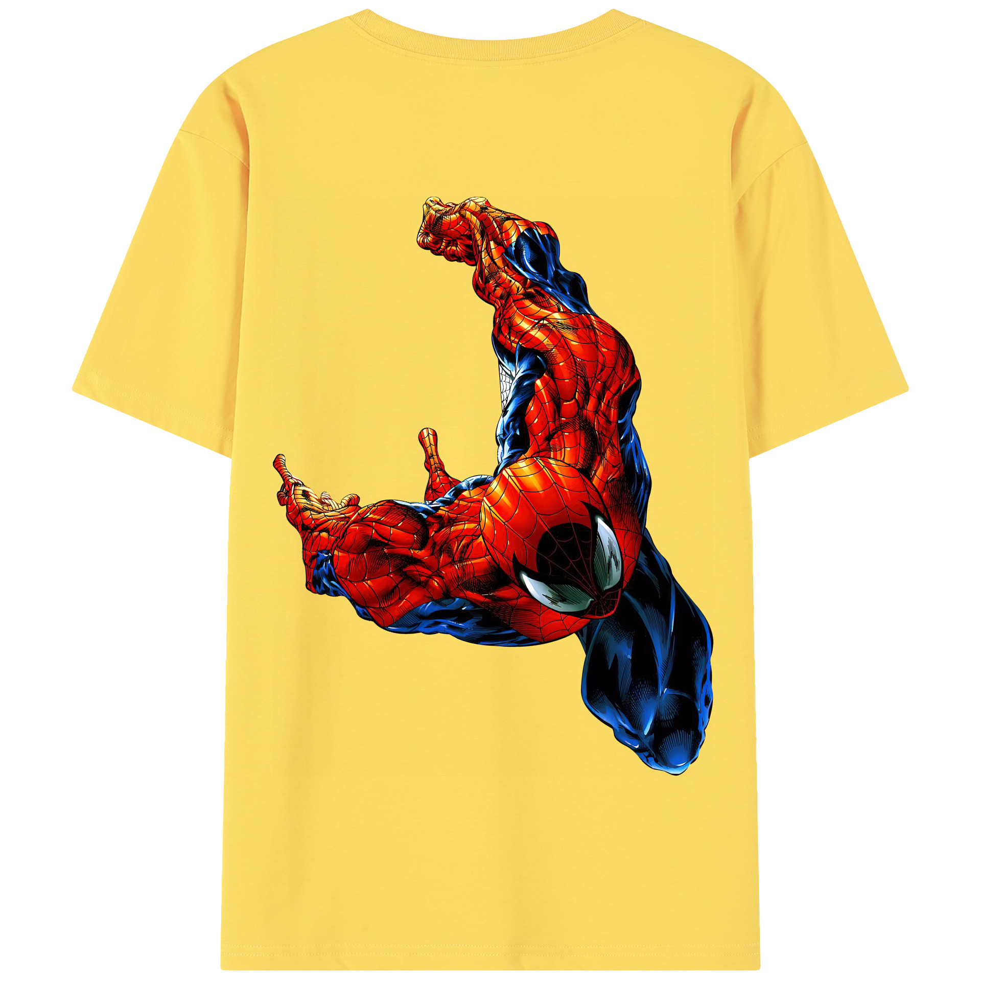 （画像用） Spider Man スパイダーマン 綿100％半袖Tシャツ（背面プリント）