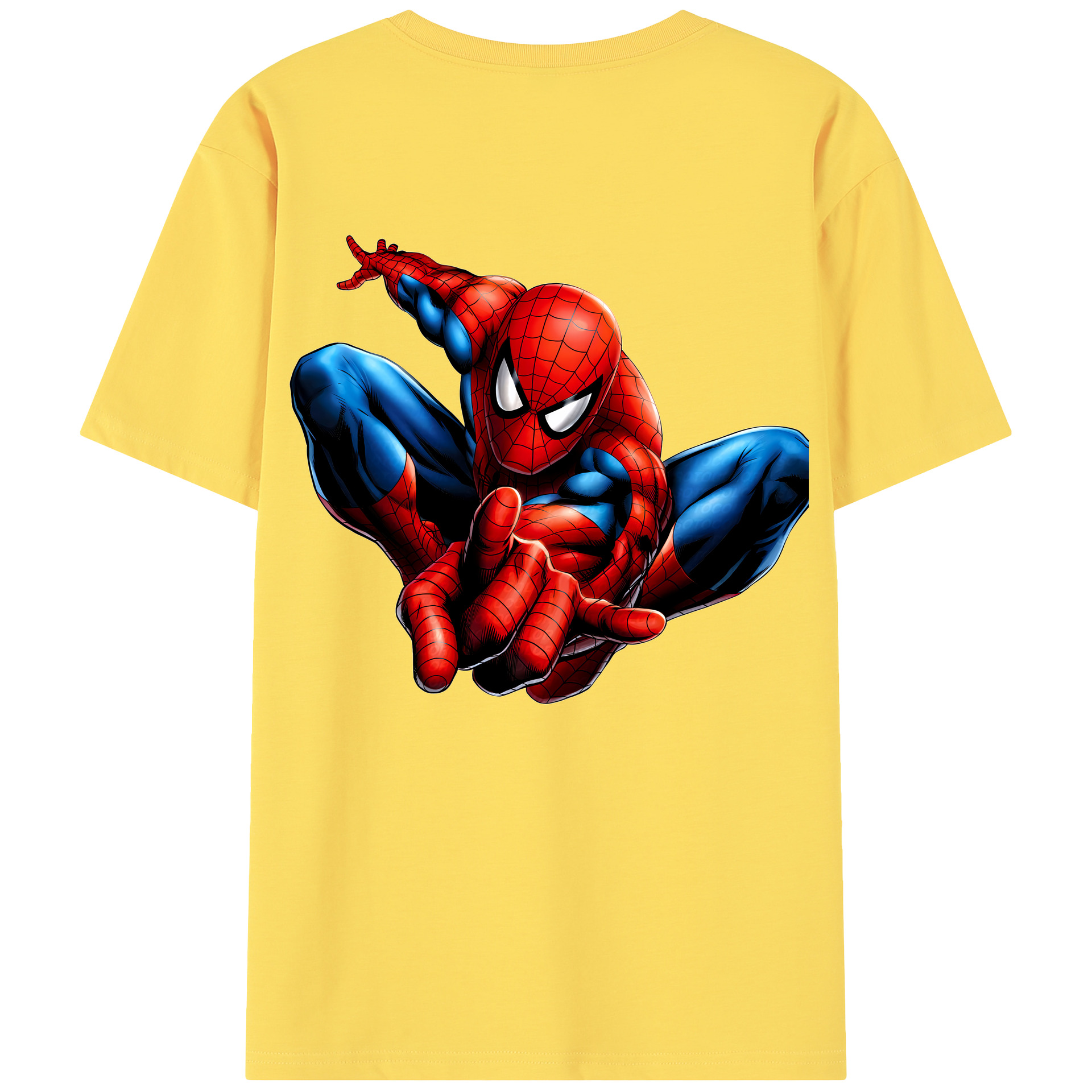 （画像用） Spider Man スパイダーマン 綿100％半袖Tシャツ（背面プリント）