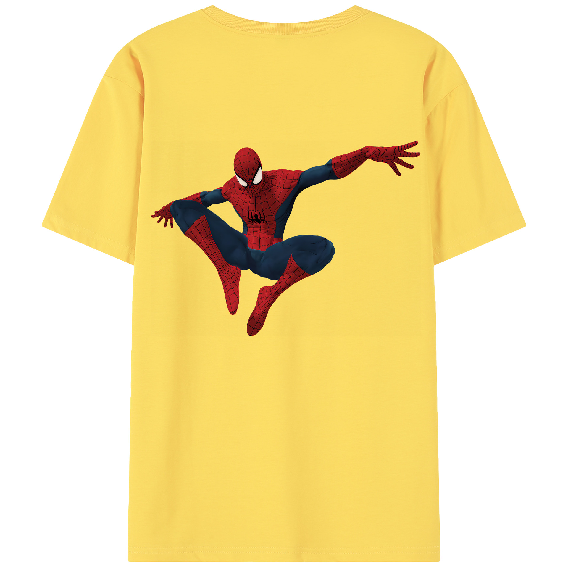 （画像用） Spider Man スパイダーマン 綿100％半袖Tシャツ（背面プリント）