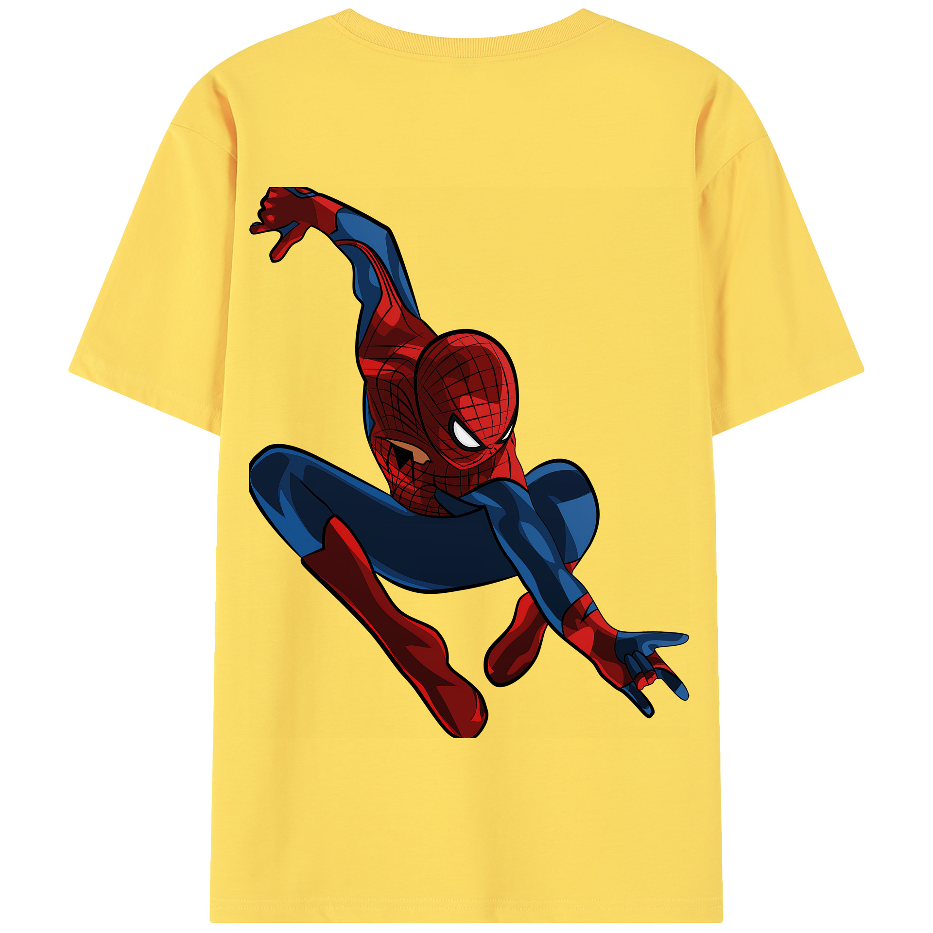 （画像用） Spider Man スパイダーマン 綿100％半袖Tシャツ（背面プリント）