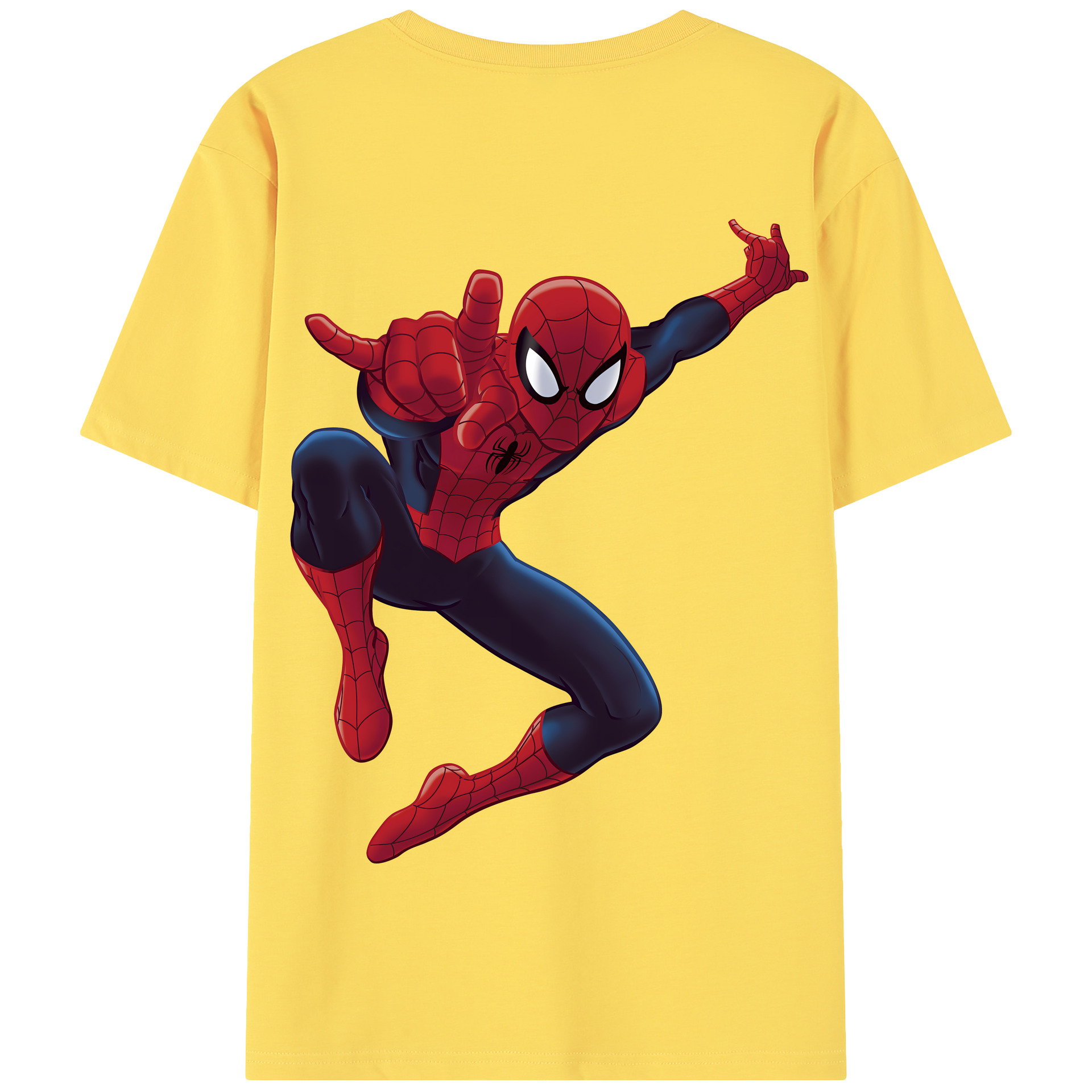 （画像用） Spider Man スパイダーマン 綿100％半袖Tシャツ（背面プリント）
