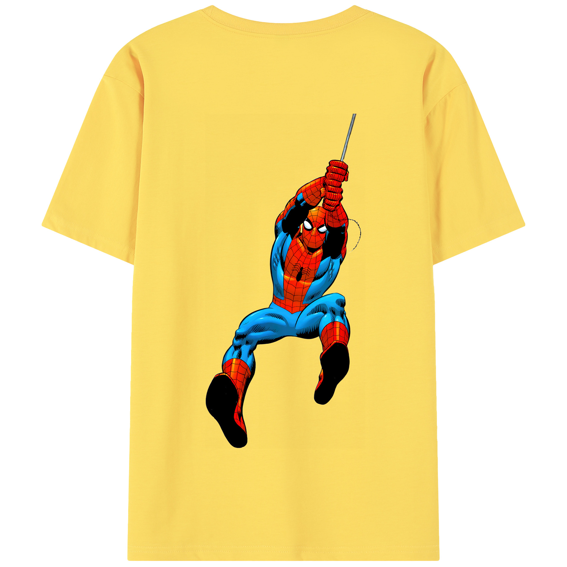 （画像用） Spider Man スパイダーマン 綿100％半袖Tシャツ（背面プリント）