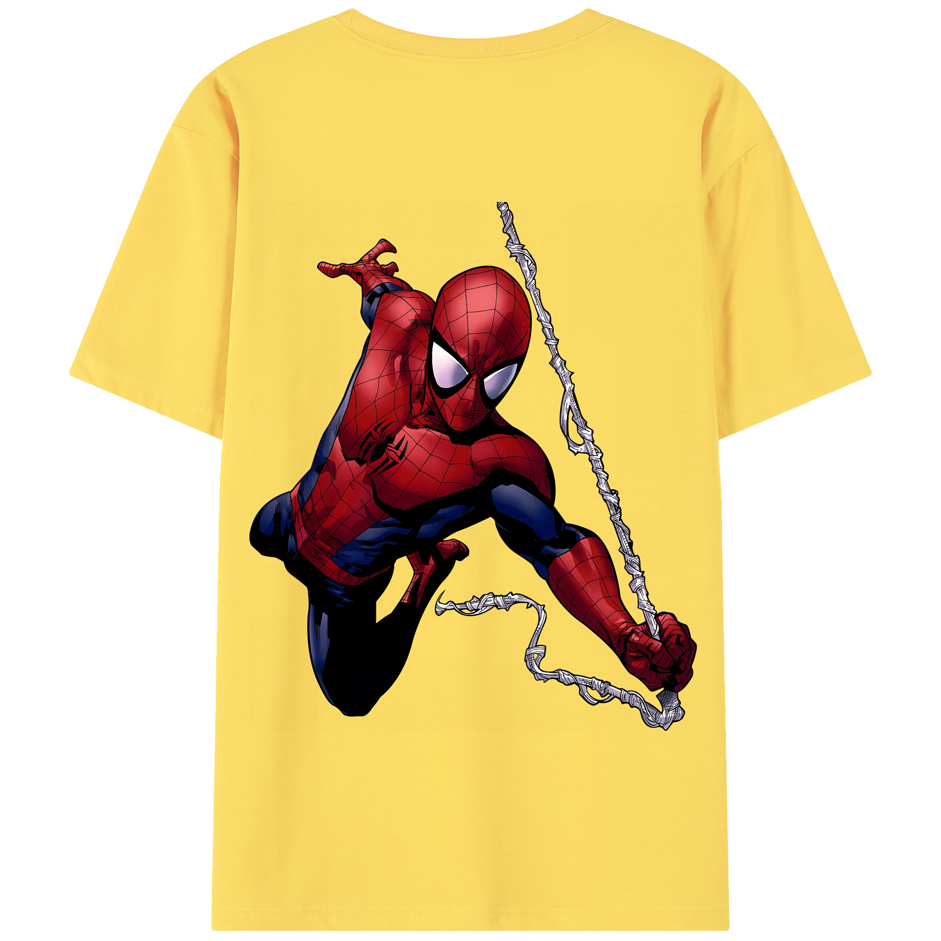 （画像用） Spider Man スパイダーマン 綿100％半袖Tシャツ（背面プリント）