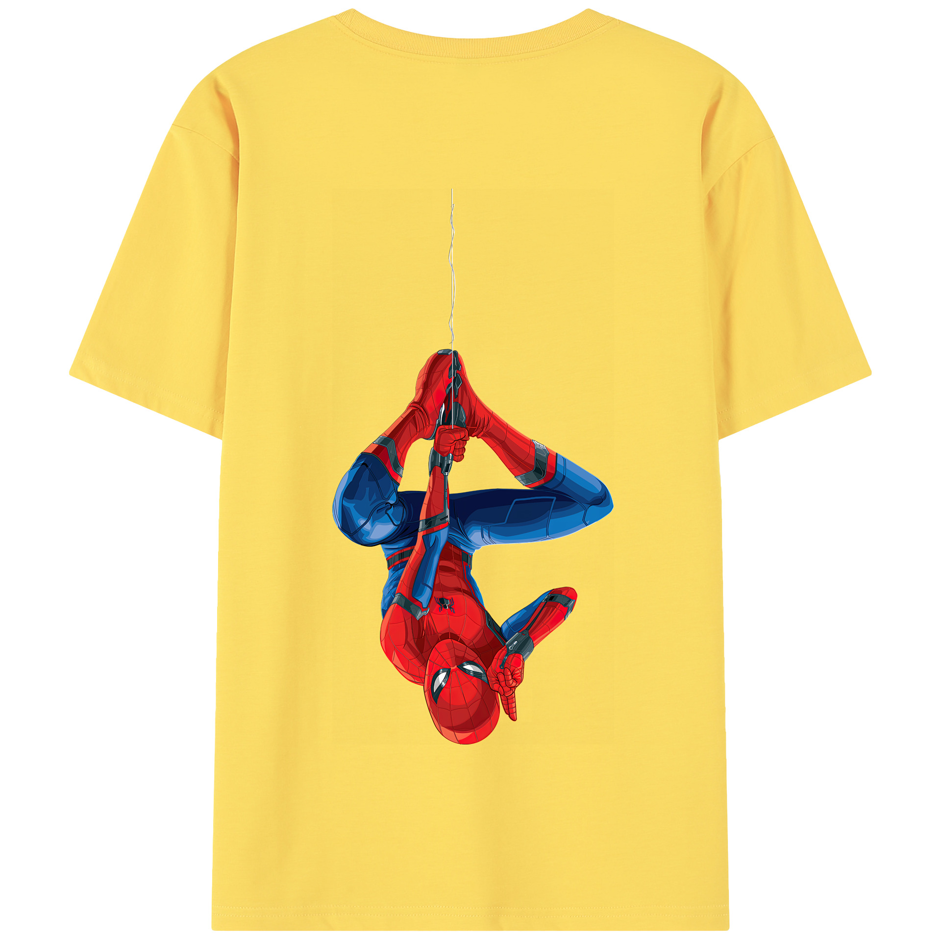 （画像用） Spider Man スパイダーマン 綿100％半袖Tシャツ（背面プリント）