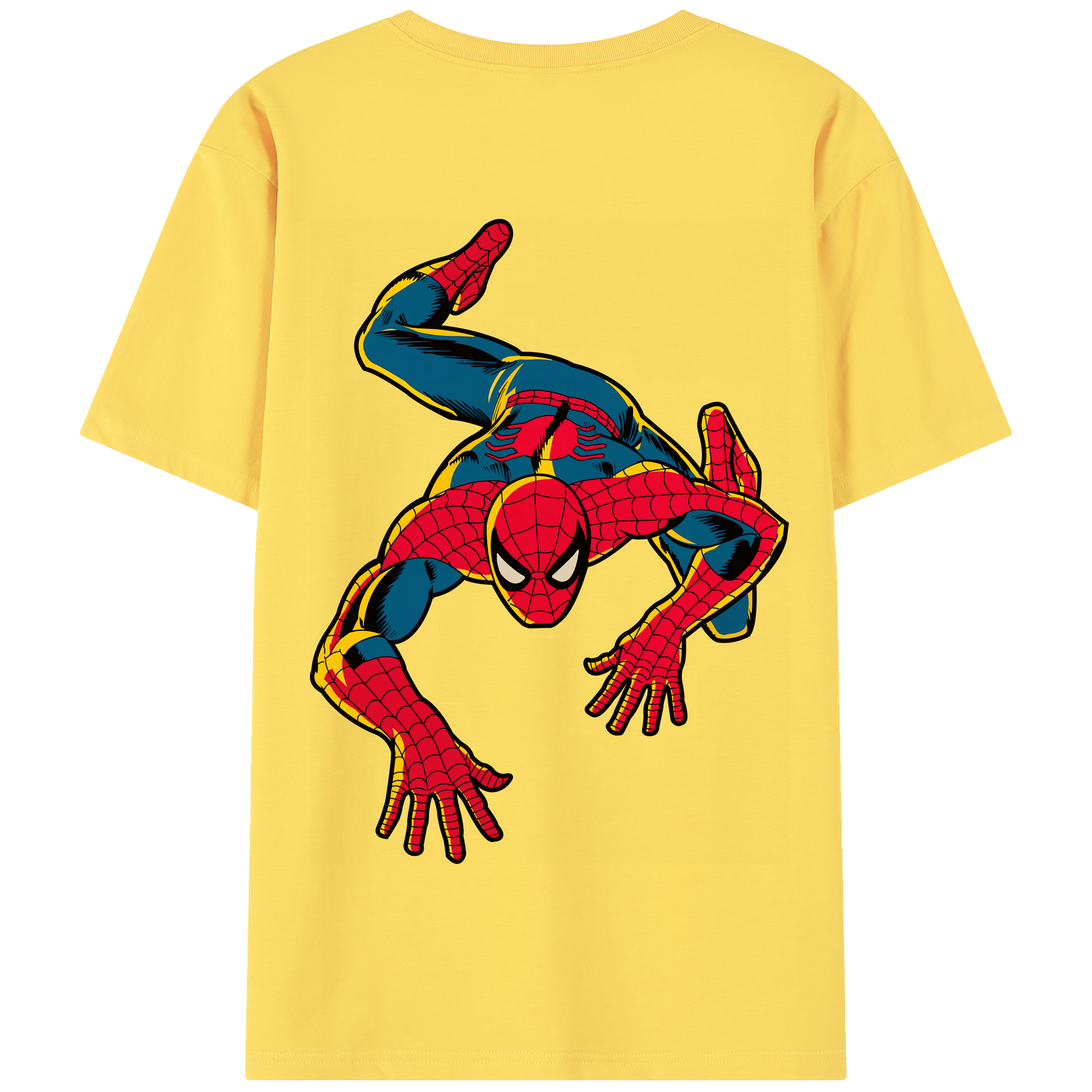 （画像用） Spider Man スパイダーマン 綿100％半袖Tシャツ（背面プリント）