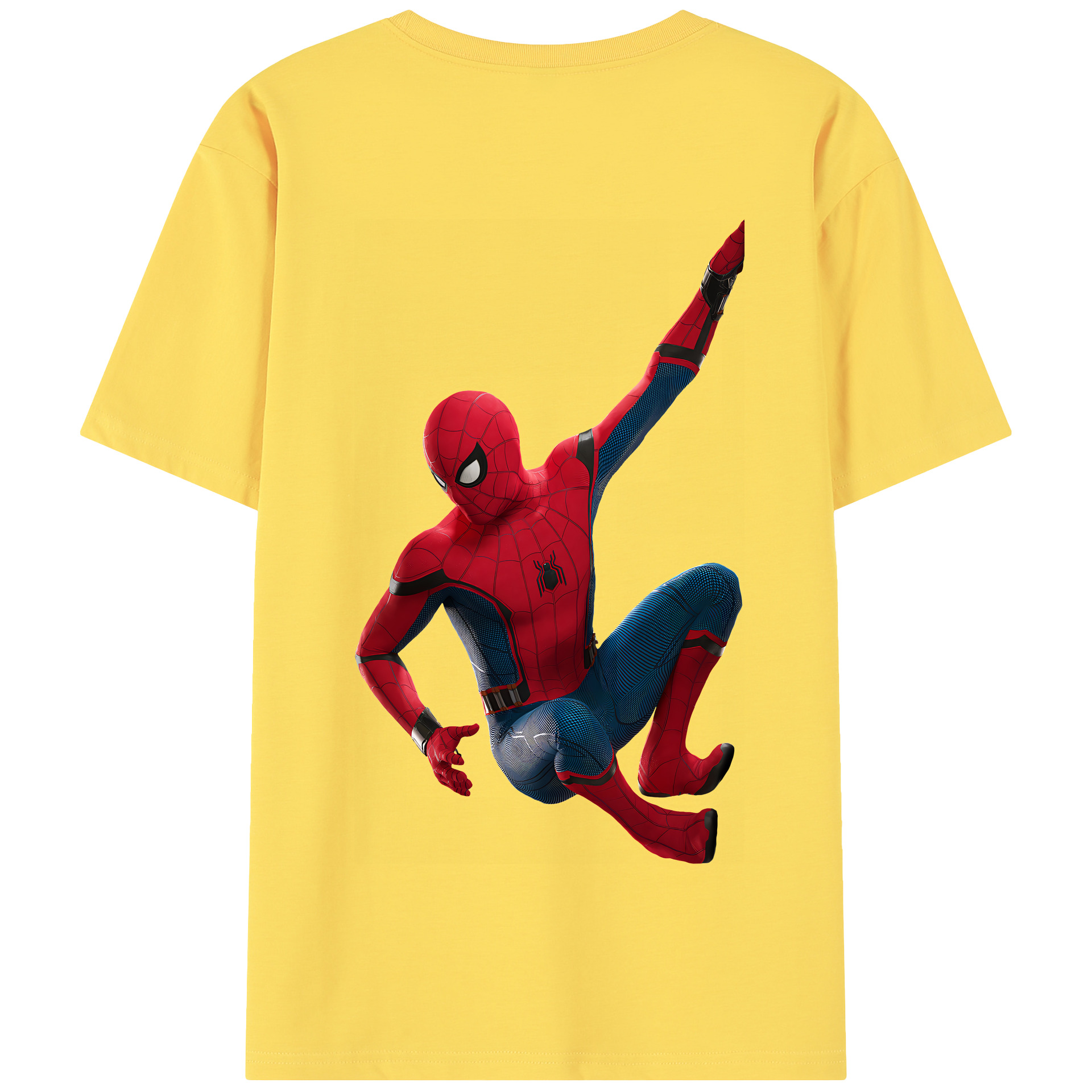 Spider Man スパイダーマン 綿100％半袖Tシャツ（背面プリント）