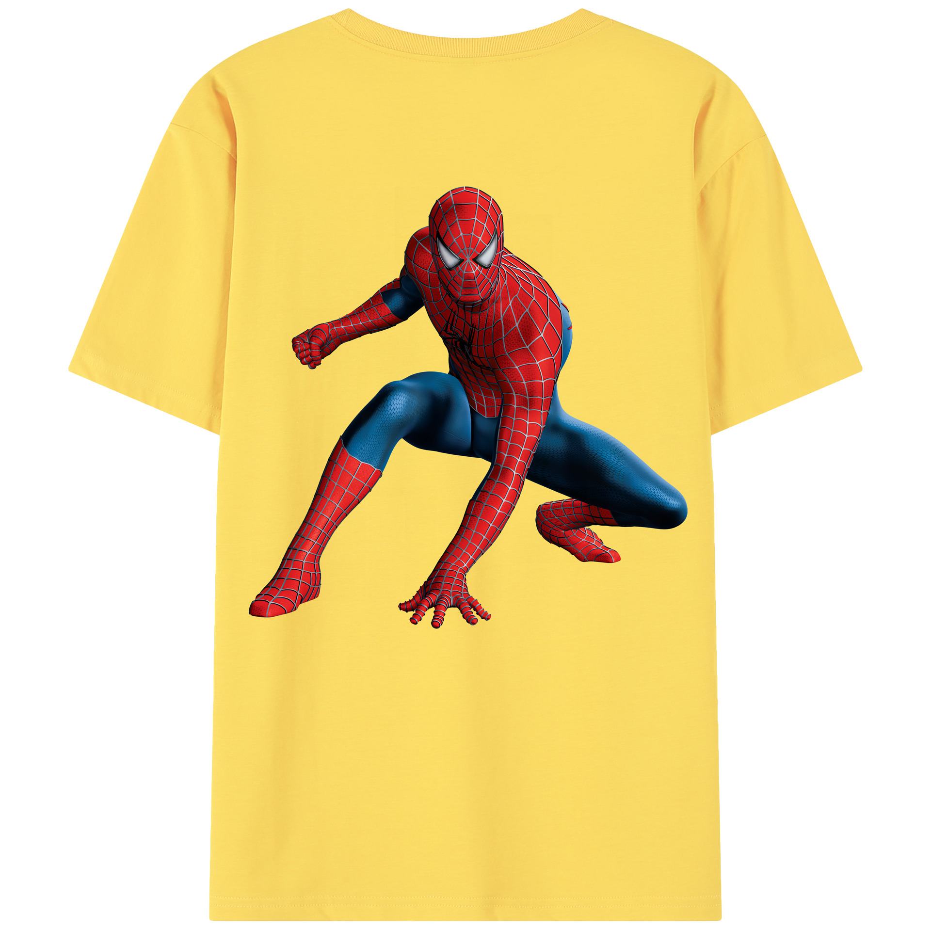 Spider Man スパイダーマン 綿100％半袖Tシャツ（背面プリント）