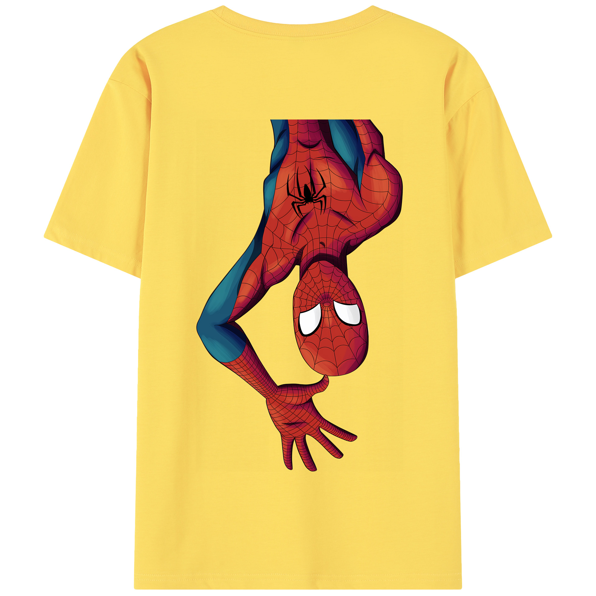 （画像用） Spider Man スパイダーマン 綿100％半袖Tシャツ（背面プリント）