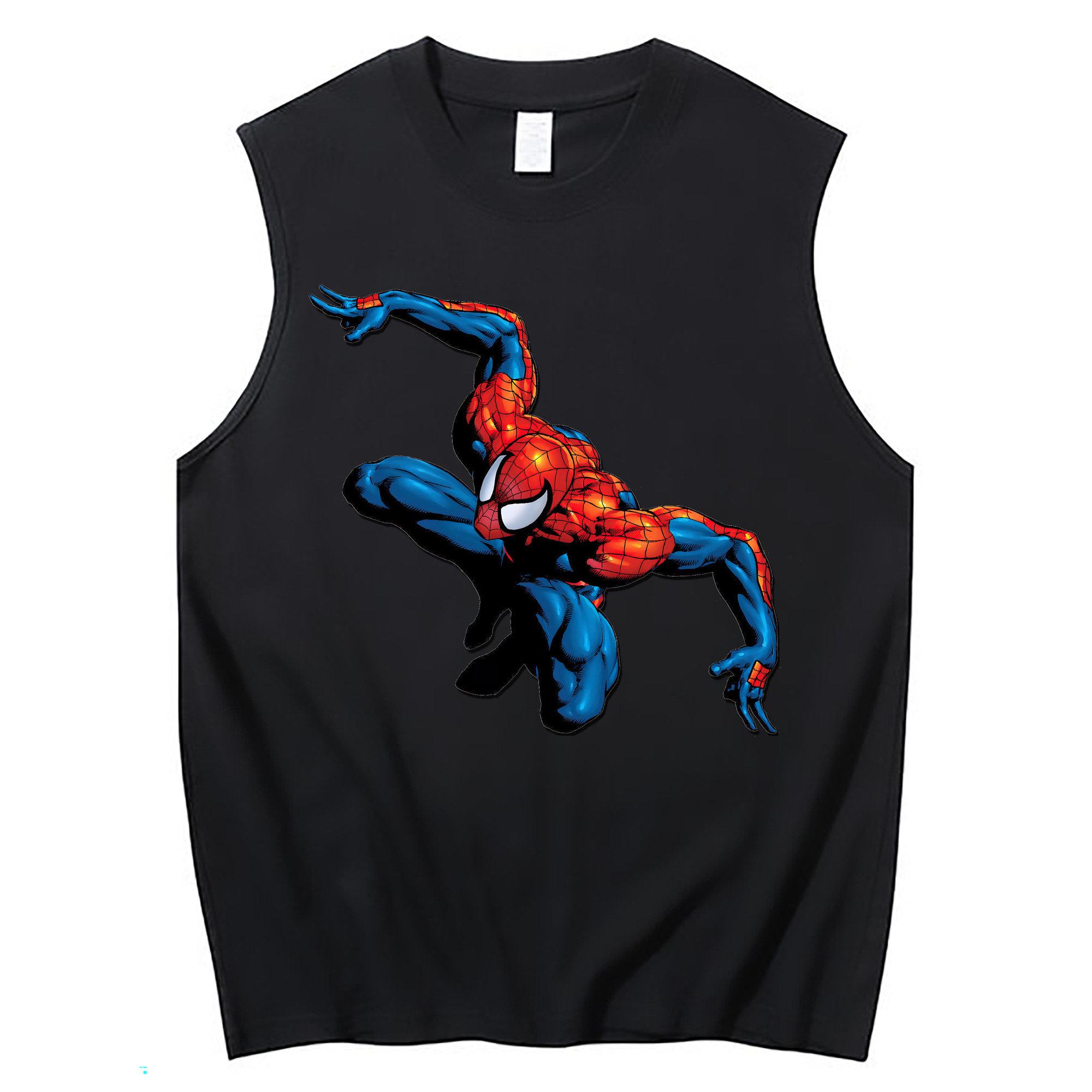 （画像用） Spider Man スパイダーマン コットン100％タンクトップ（フロントプリント）
