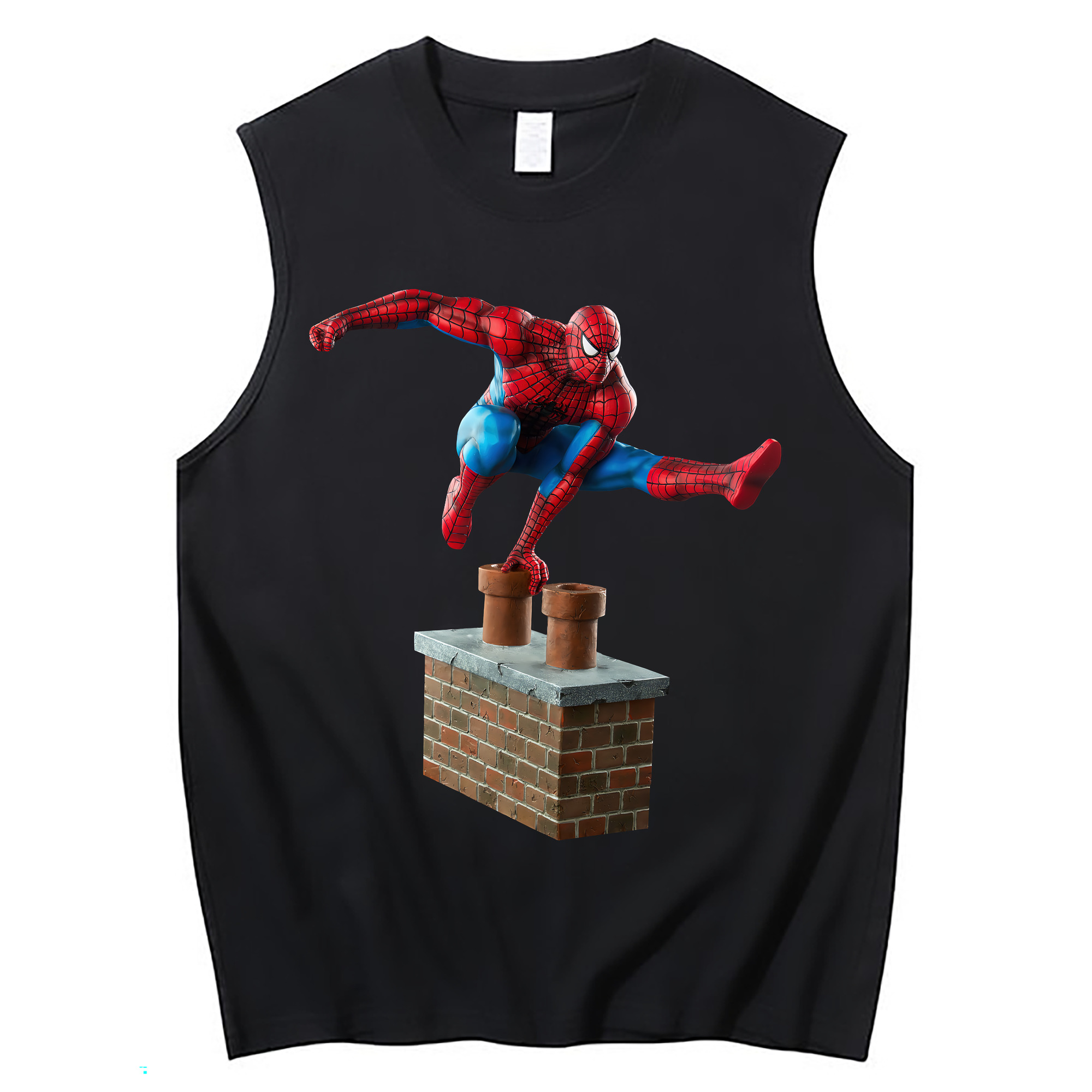 （画像用） Spider Man スパイダーマン コットン100％タンクトップ（フロントプリント）