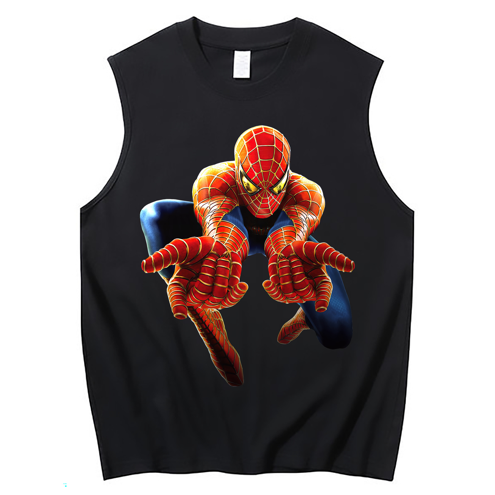 （画像用） Spider Man スパイダーマン コットン100％タンクトップ（フロントプリント）