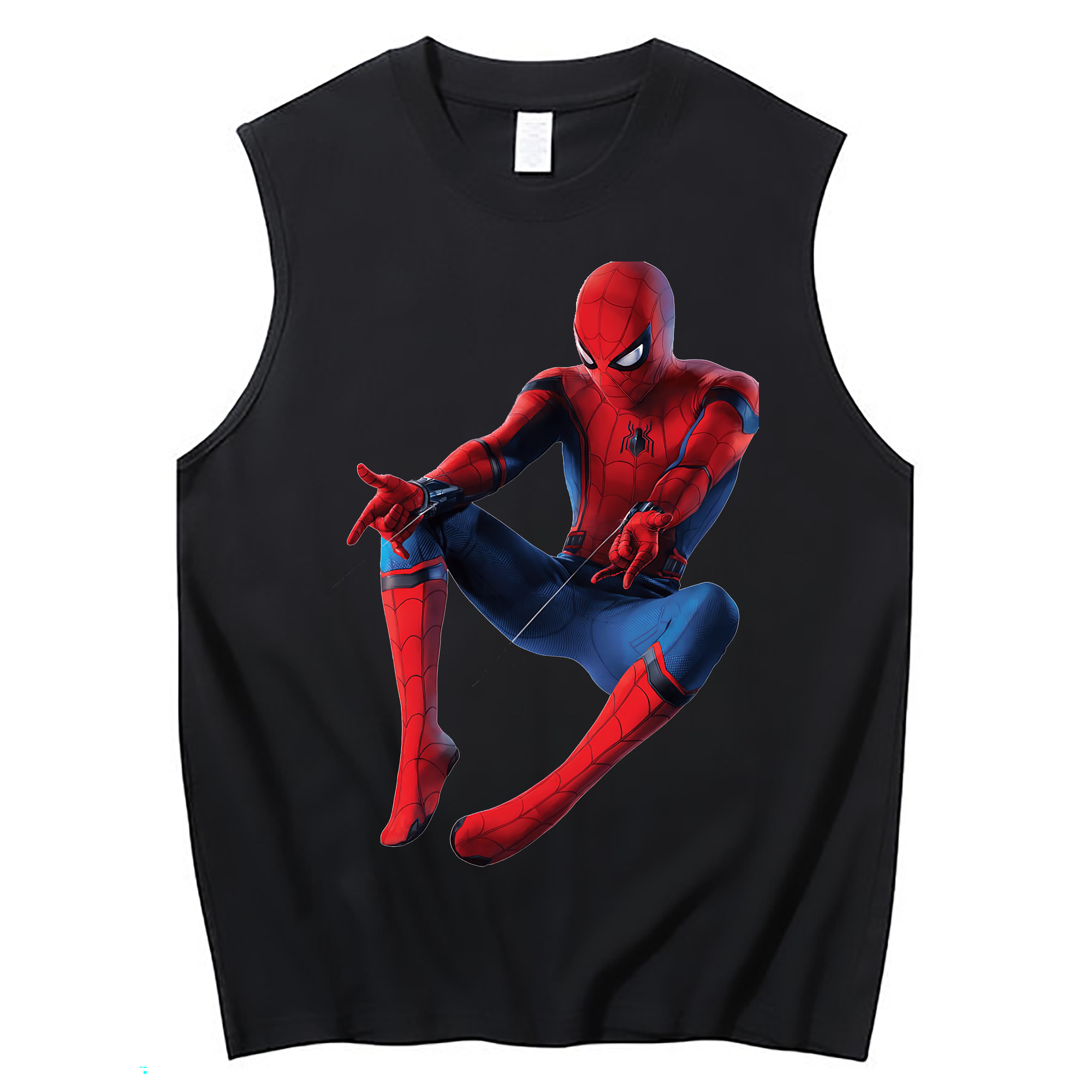 （画像用） Spider Man スパイダーマン コットン100％タンクトップ（フロントプリント）