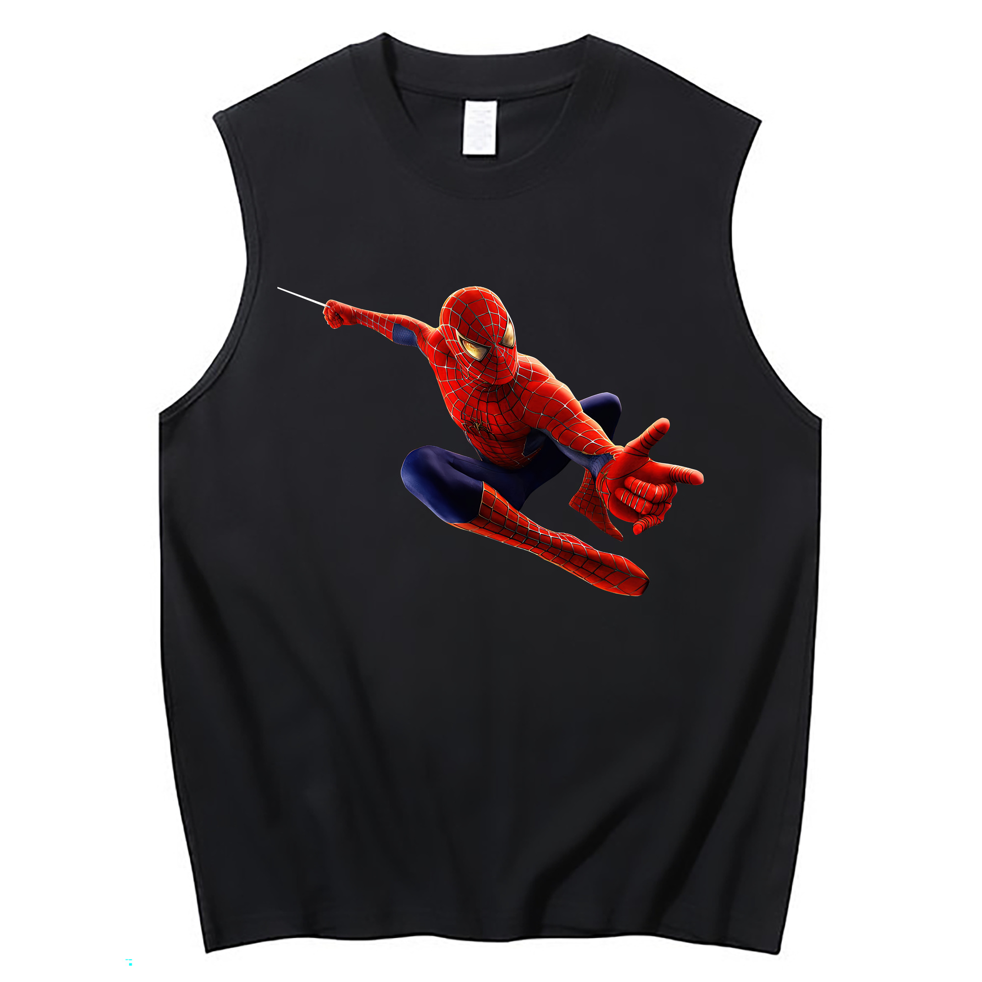 （画像用） Spider Man スパイダーマン コットン100％タンクトップ（フロントプリント）
