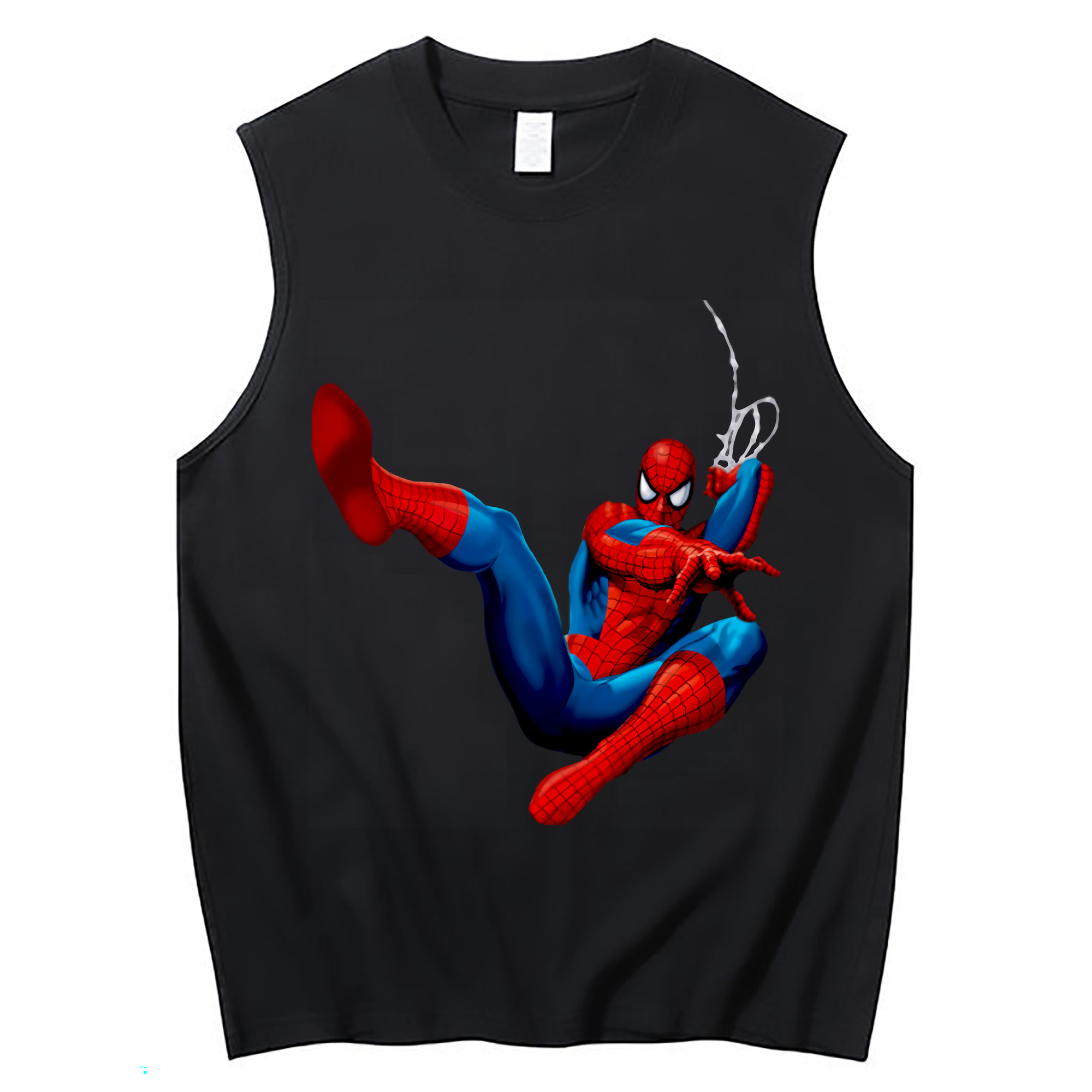 （画像用） Spider Man スパイダーマン コットン100％タンクトップ（フロントプリント）