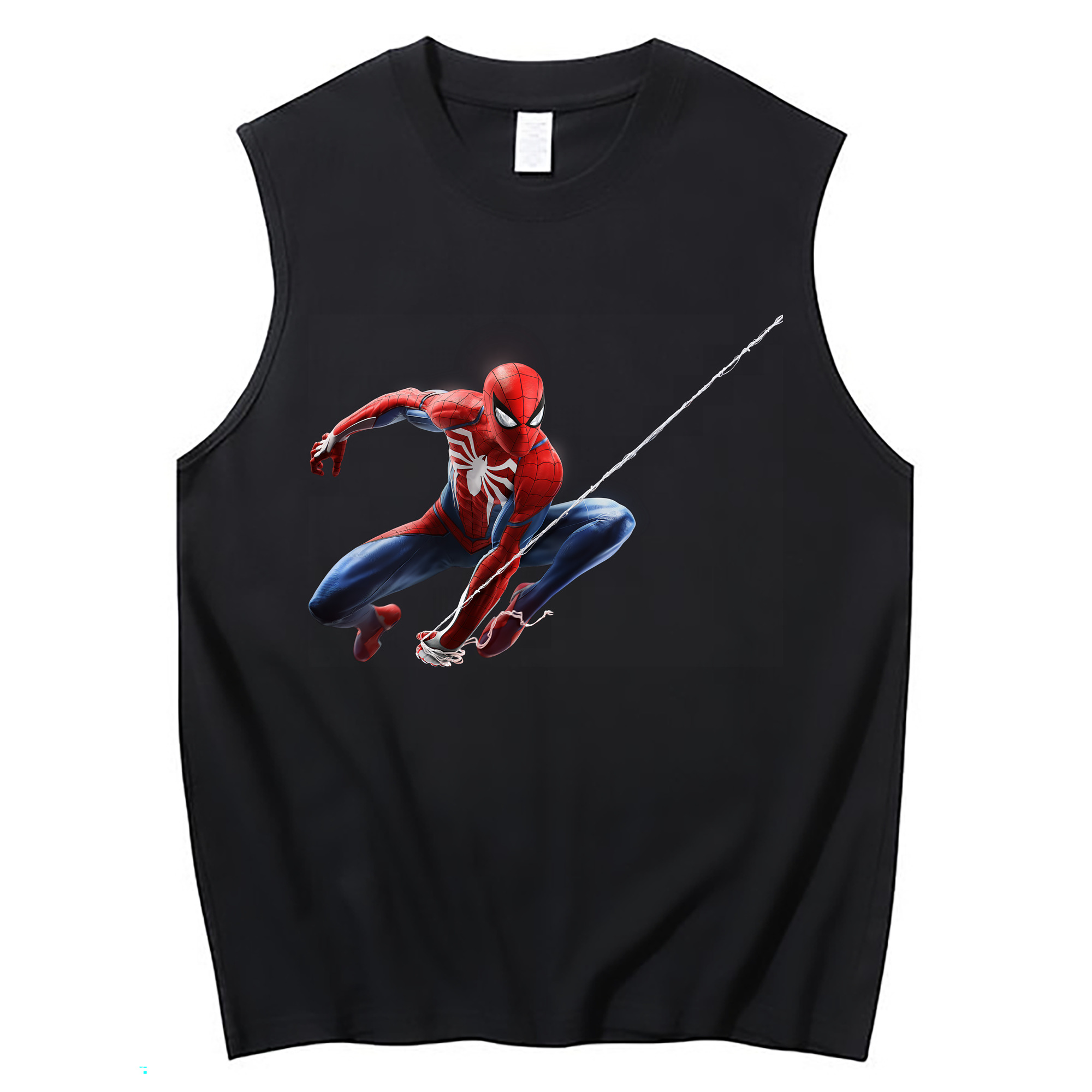 （画像用） Spider Man スパイダーマン コットン100％タンクトップ（フロントプリント）