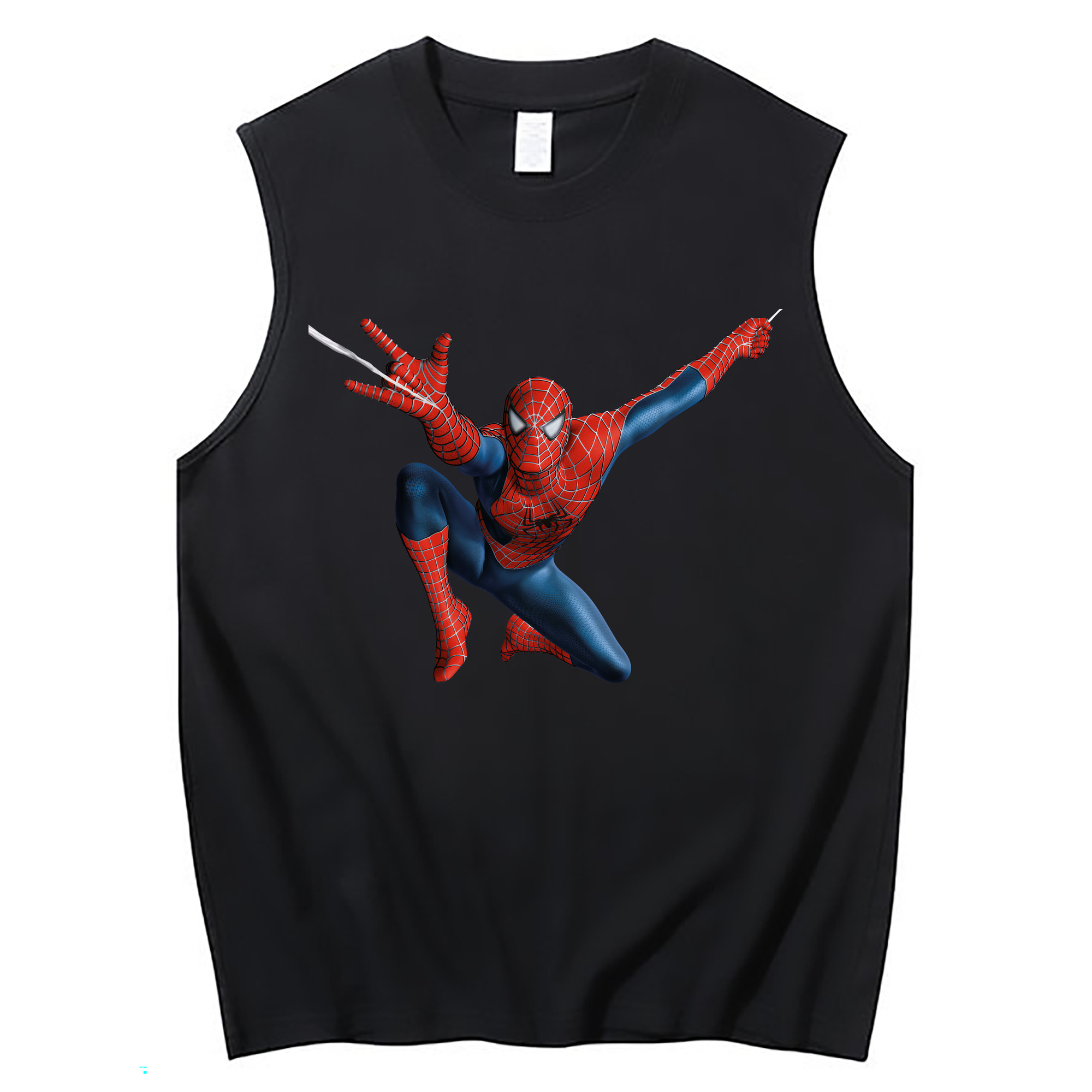 （画像用） Spider Man スパイダーマン コットン100％タンクトップ（フロントプリント）