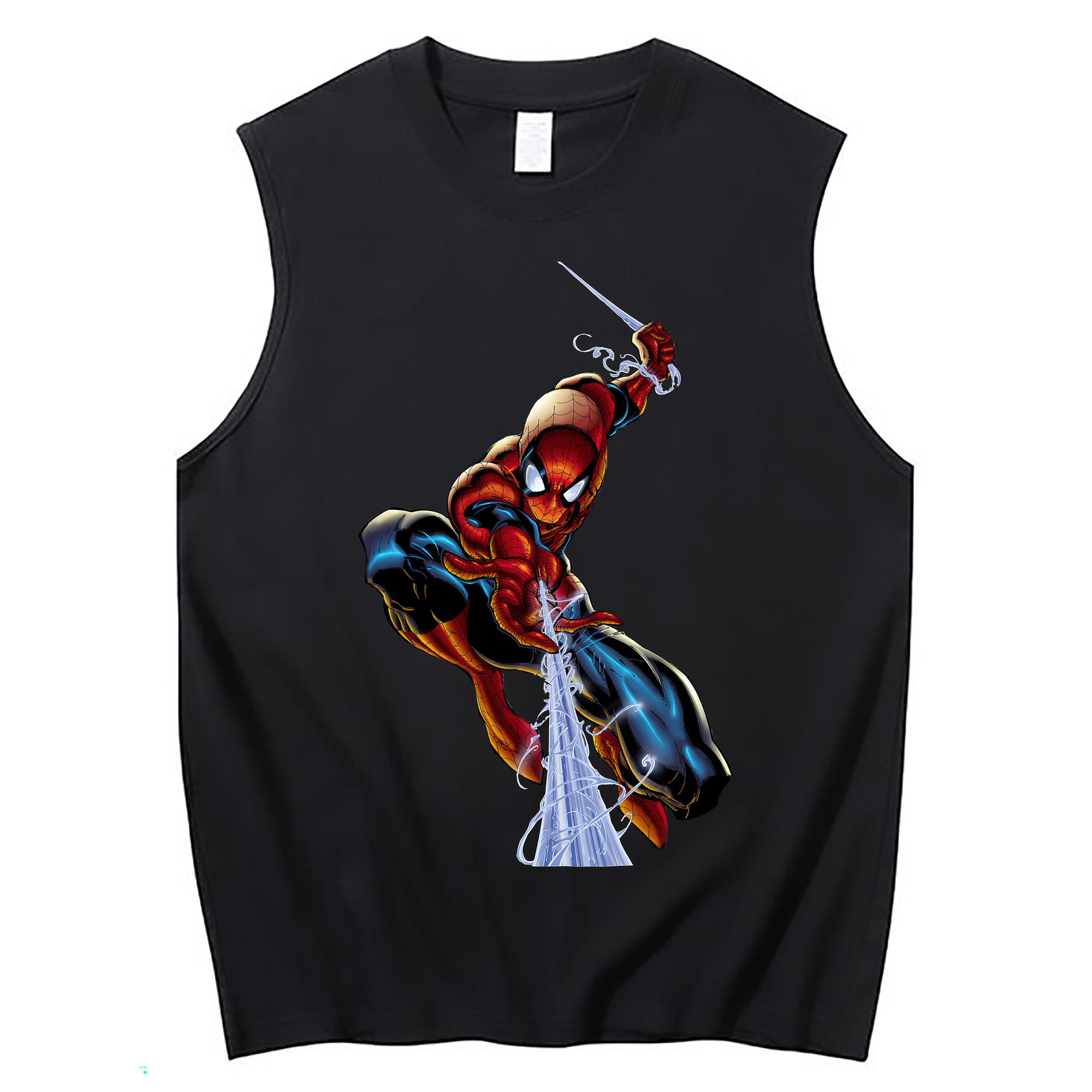 （画像用） Spider Man スパイダーマン コットン100％タンクトップ（フロントプリント）