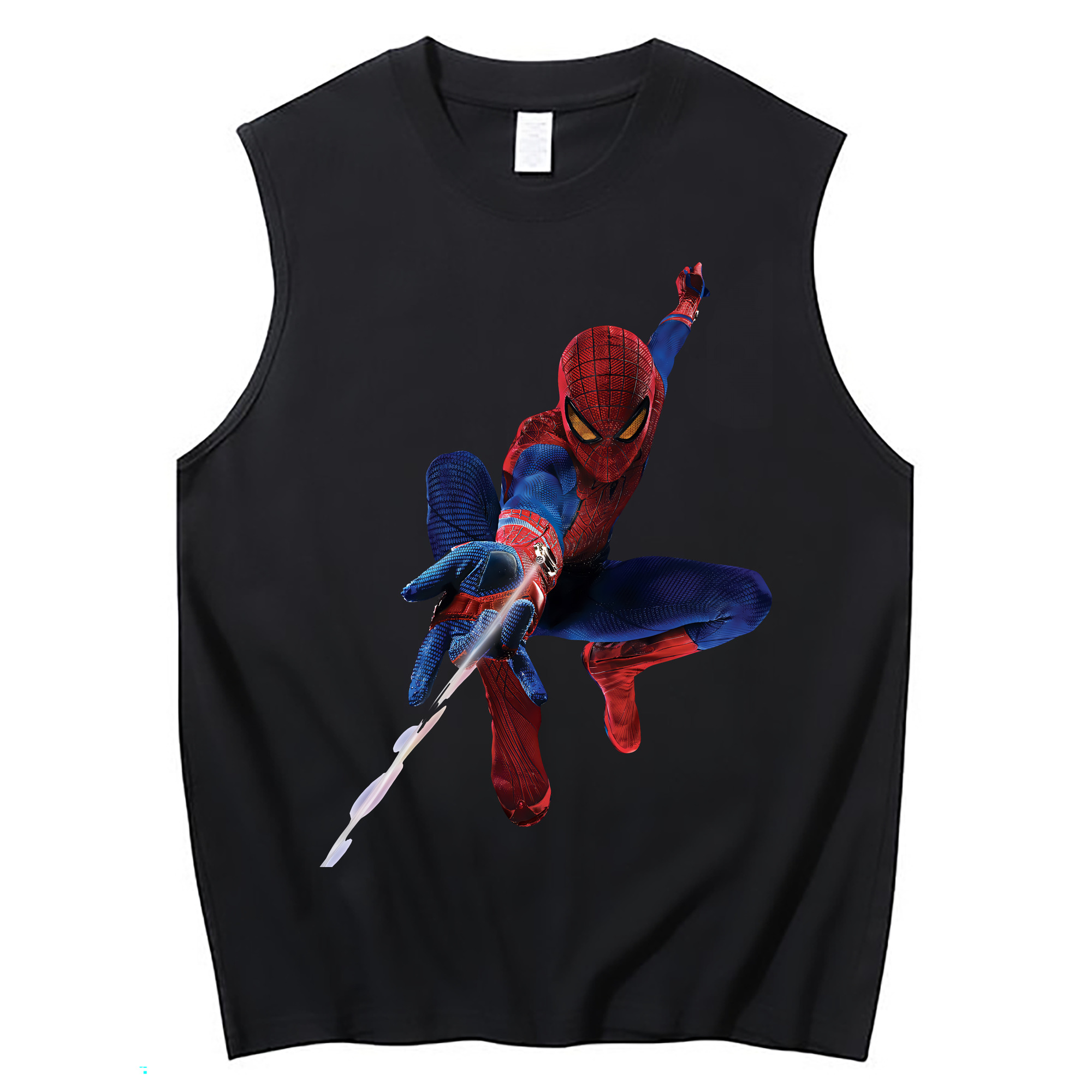 （画像用） Spider Man スパイダーマン コットン100％タンクトップ（フロントプリント）