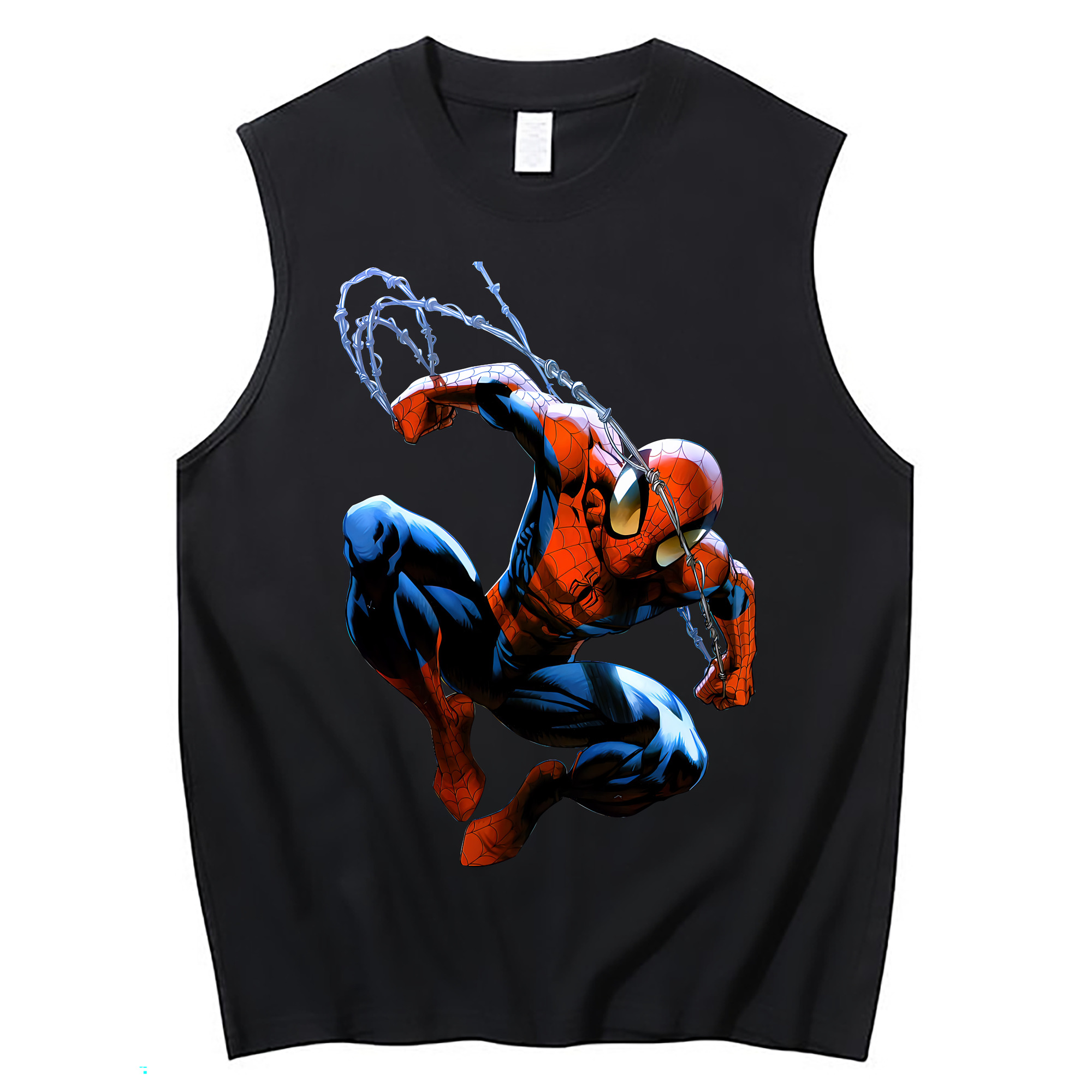 （画像用） Spider Man スパイダーマン コットン100％タンクトップ（フロントプリント）