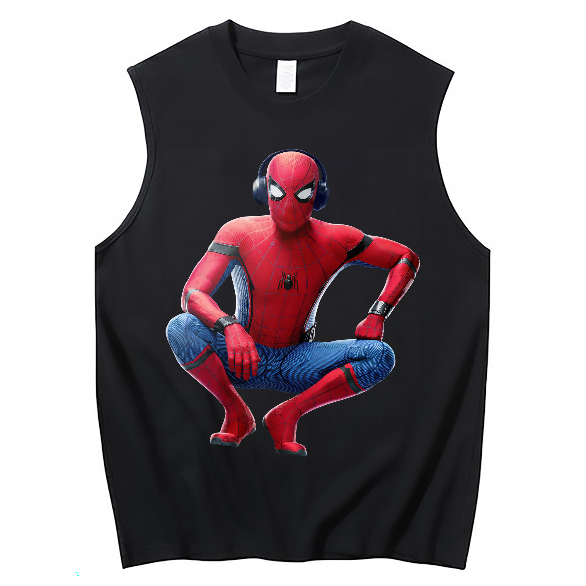 （画像用） Spider Man スパイダーマン コットン100％タンクトップ（フロントプリント）