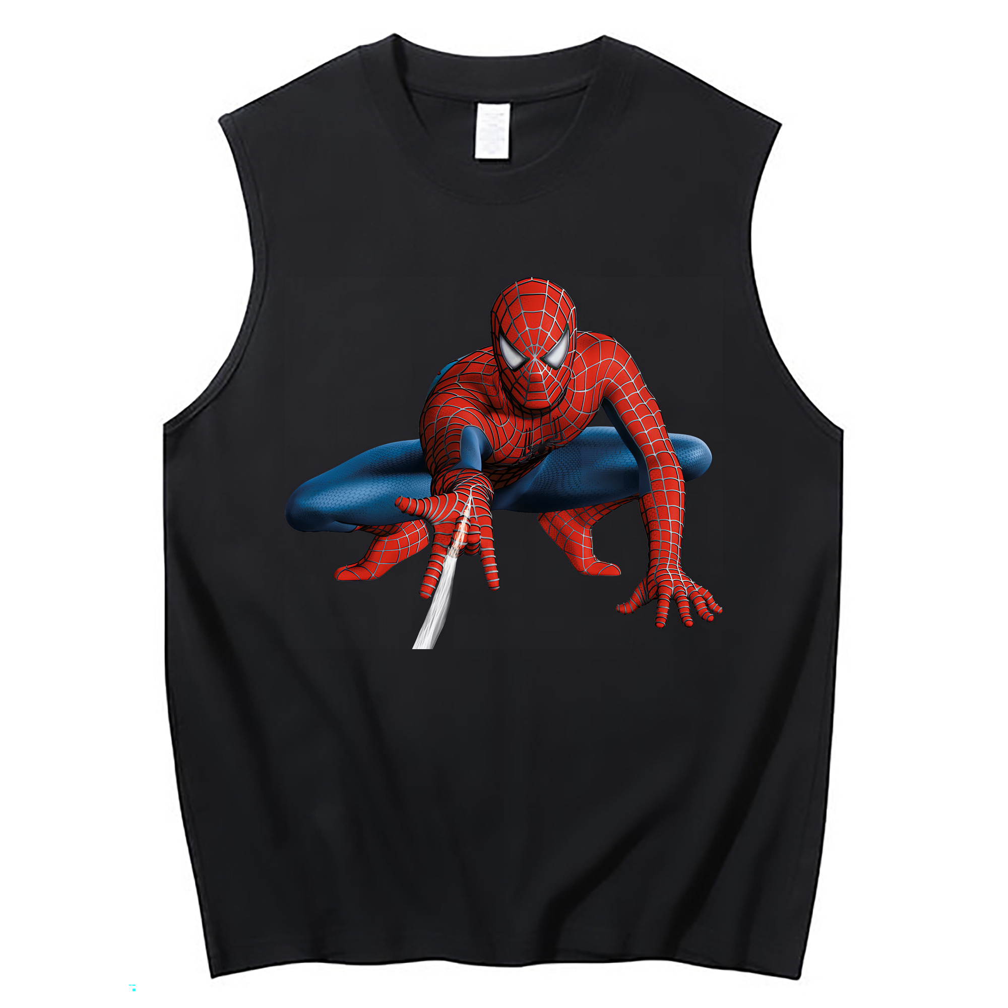 （画像用） Spider Man スパイダーマン コットン100％タンクトップ（フロントプリント）