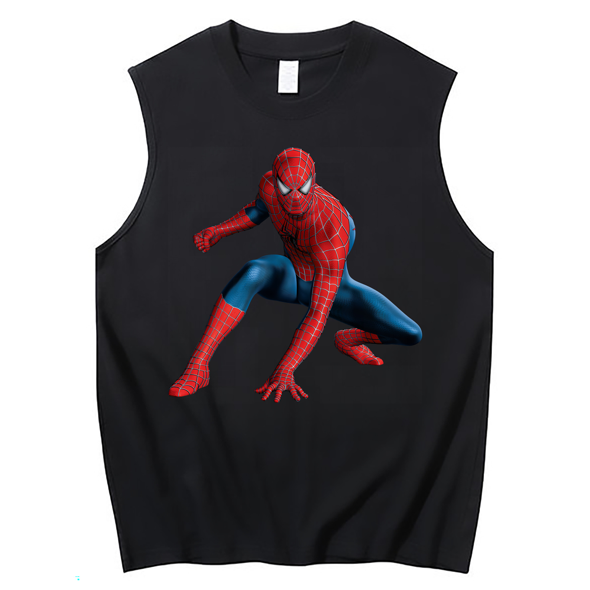 （画像用） Spider Man スパイダーマン コットン100％タンクトップ（フロントプリント）