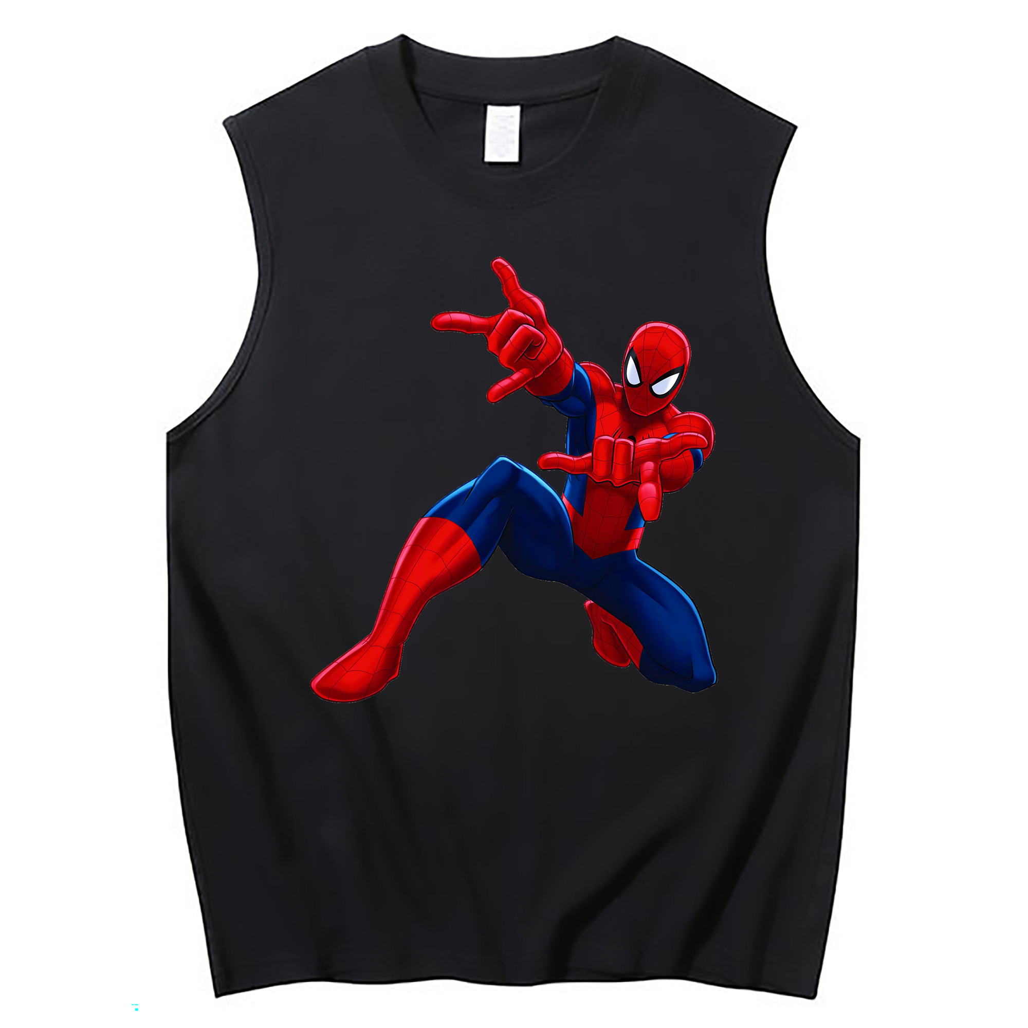 （画像用） Spider Man スパイダーマン コットン100％タンクトップ（フロントプリント）