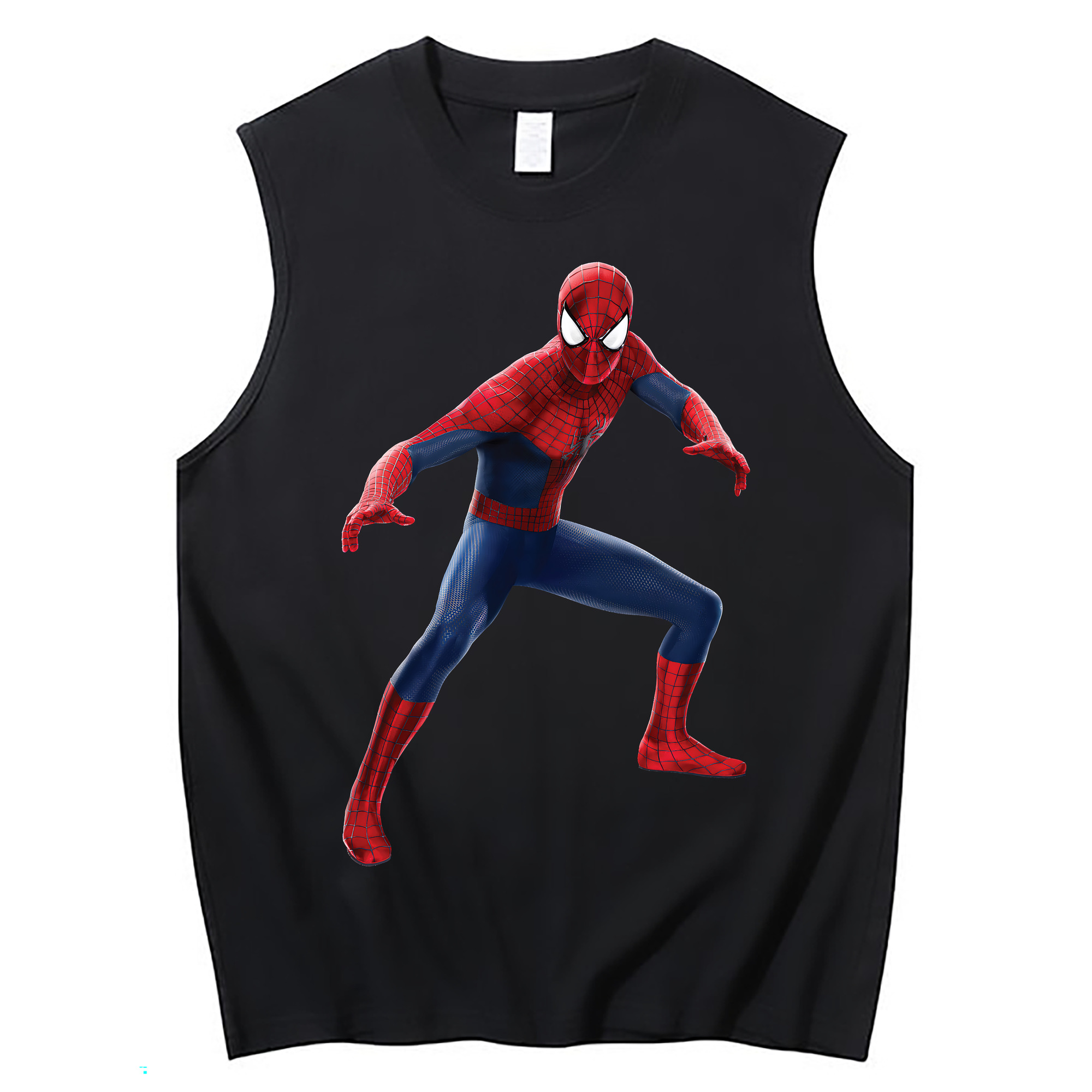 （画像用） Spider Man スパイダーマン コットン100％タンクトップ（フロントプリント）